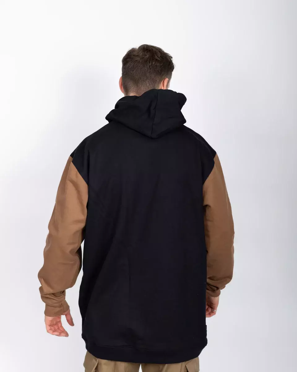 Polerón Hoodie Black/Coffee-3
