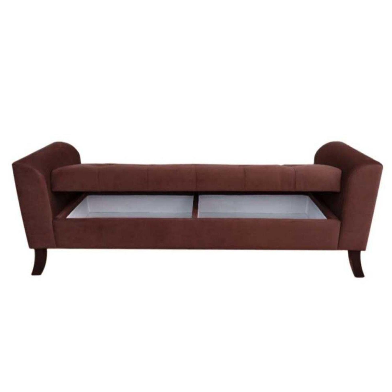 Banqueta baul Roma Color Café  Tamaño King 1,70x45x60 cm-1