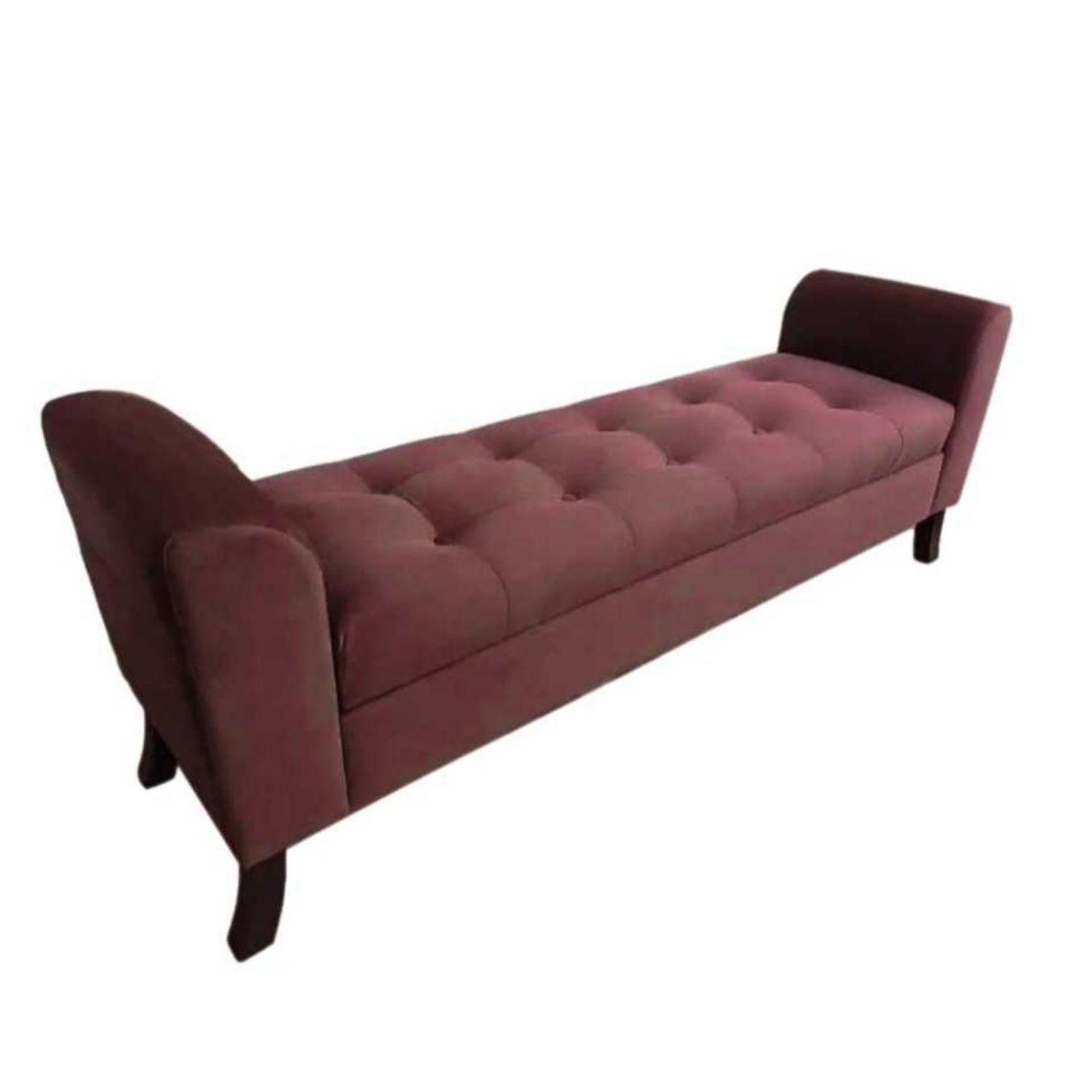 Banqueta baul Roma Color Café  Tamaño King 1,70x45x60 cm-0