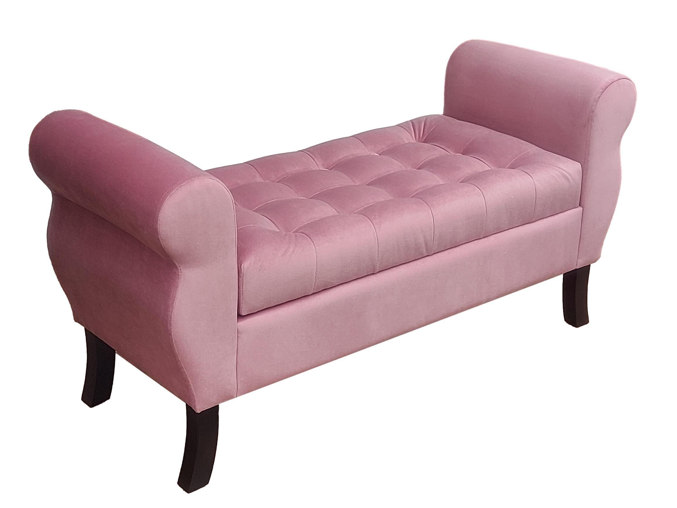 Banqueta Baúl Diva Color Palo rosa-2