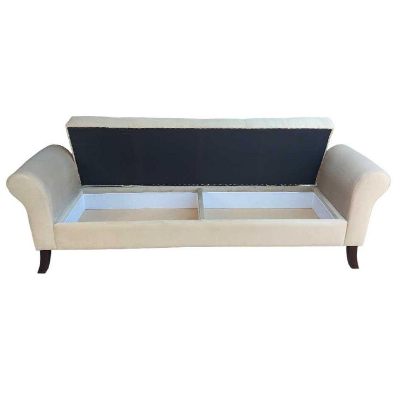 Banqueta baul Tucson Color Beige Tamaño King 1,70x45x60 cm-1
