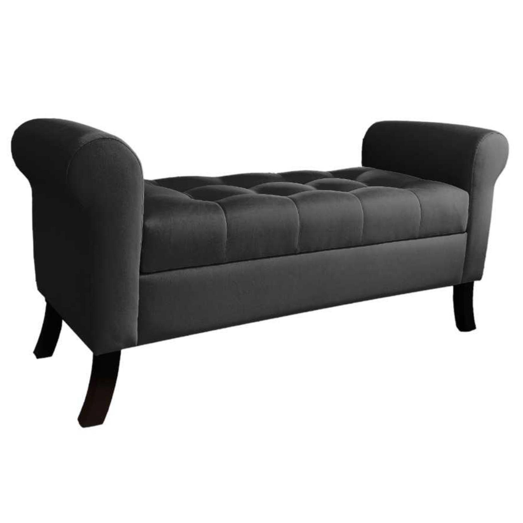 Banqueta Baúl New Alejandria Color Negro-0