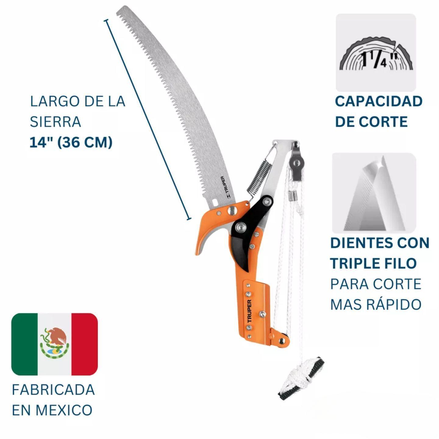 Tijera Para Podar Arboles En Altura Truper-4