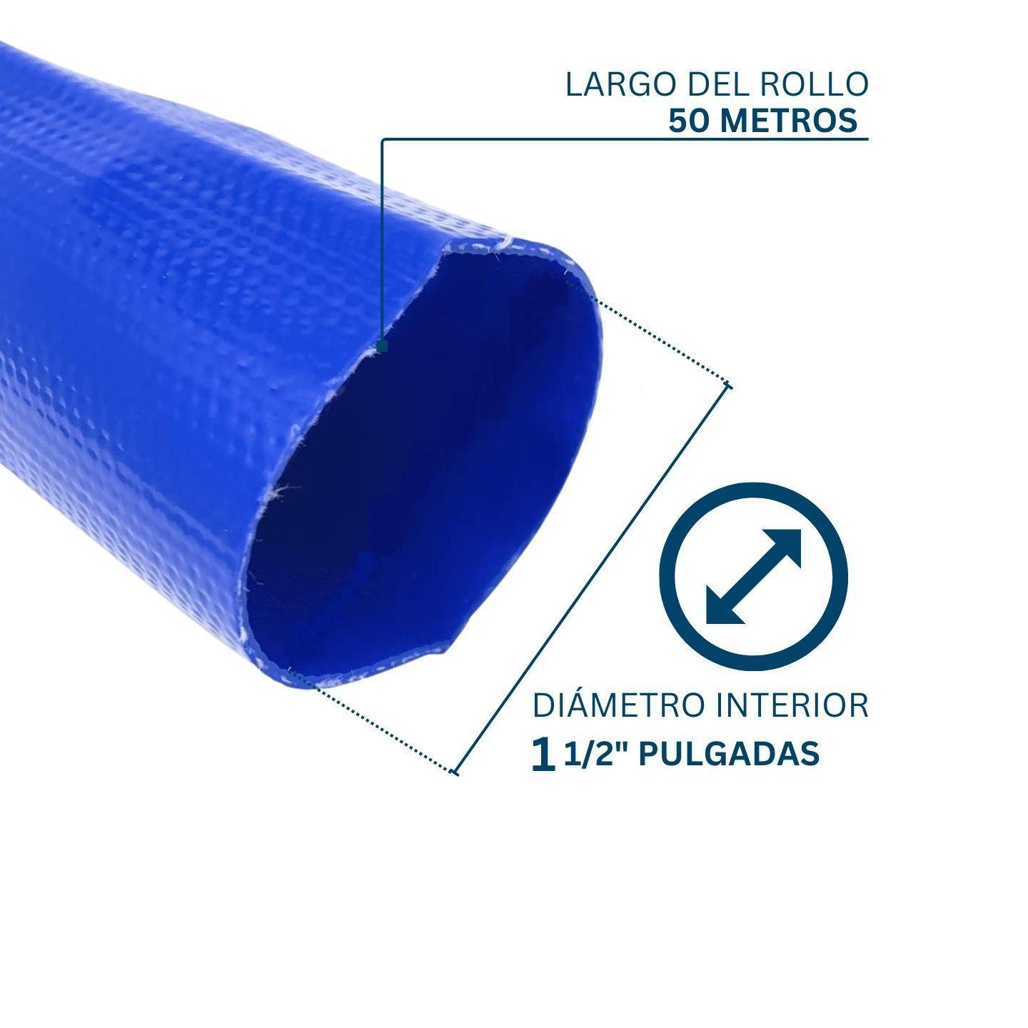 Manguera Plana Lay Flat 1 1/2 Pulgadas 50 Metros Dicas-4