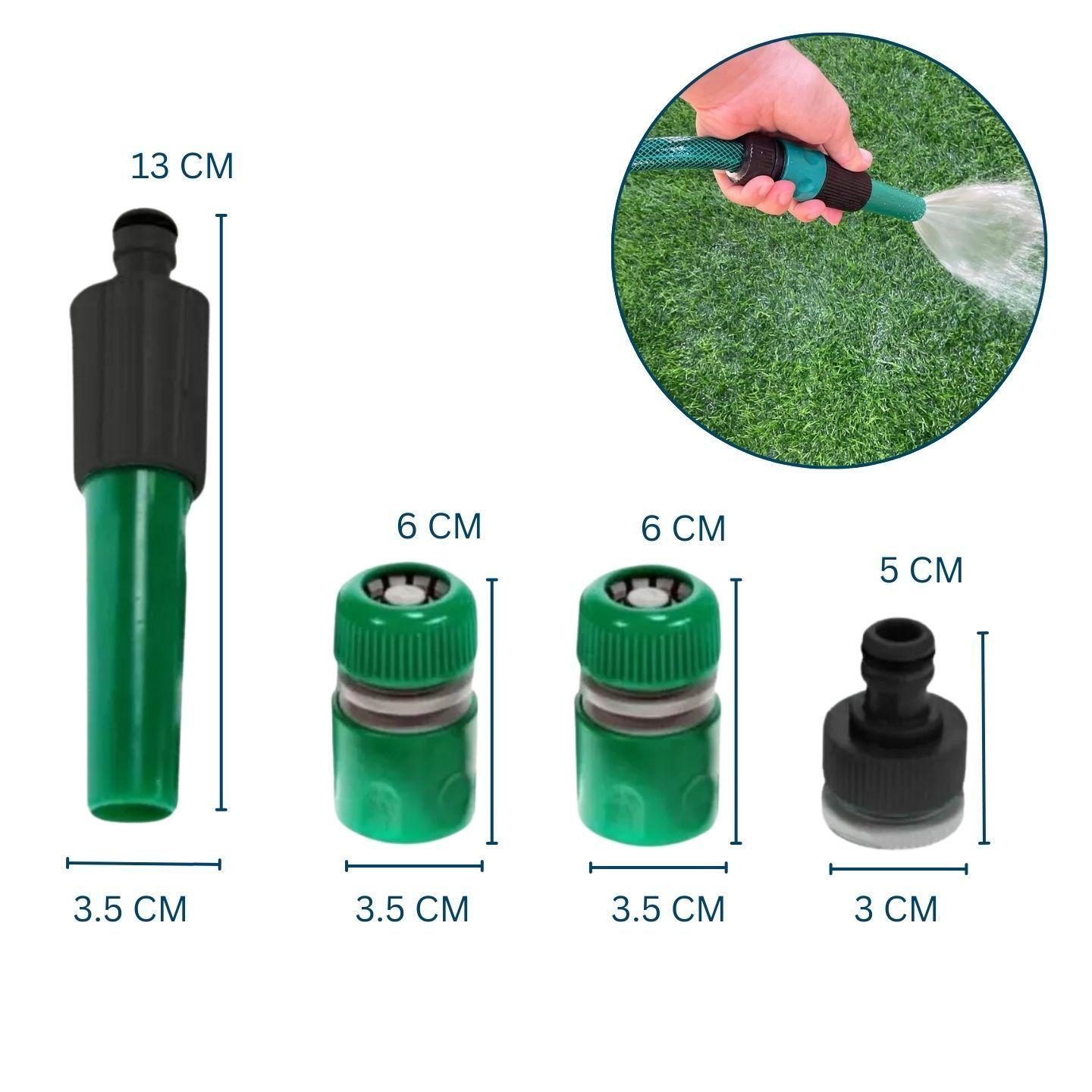 Manguera Jardin Con Malla 1/2 Pulgada 30 Metros Con Acoples Dicas-4