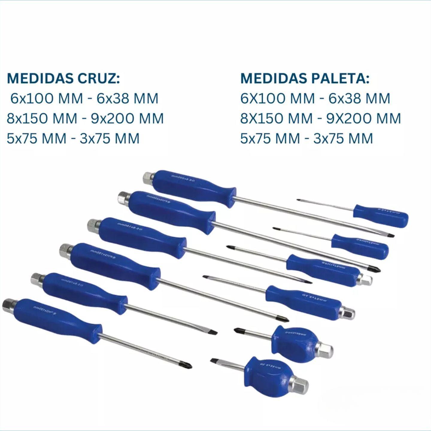 Destornilladores De Impacto De Golpe 12 Piezas Ferretools-2