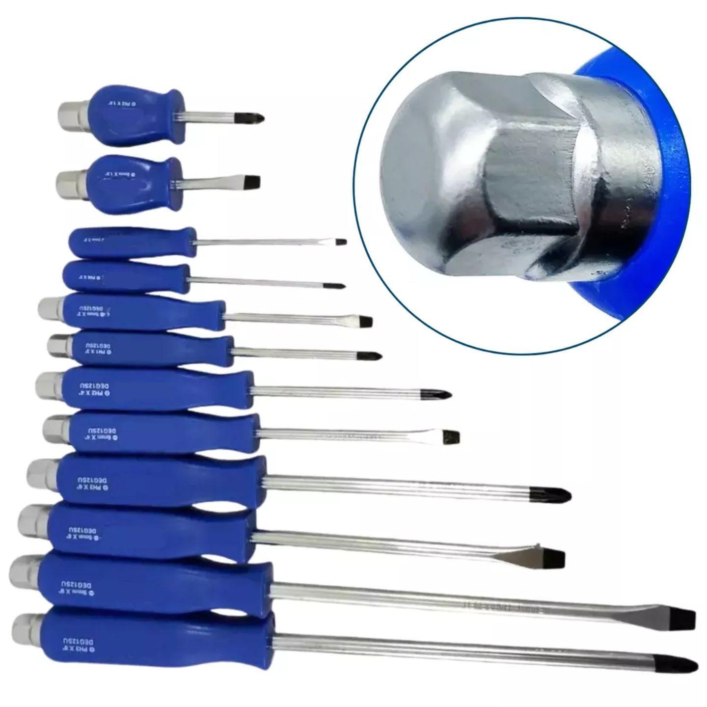 Destornilladores De Impacto De Golpe 12 Piezas Ferretools-3