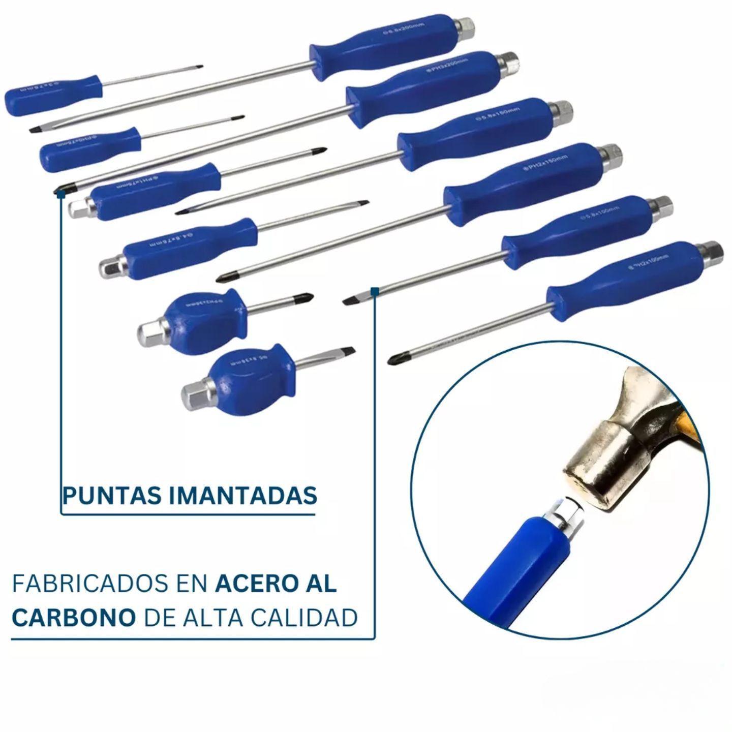 Destornilladores De Impacto De Golpe 12 Piezas Ferretools-4