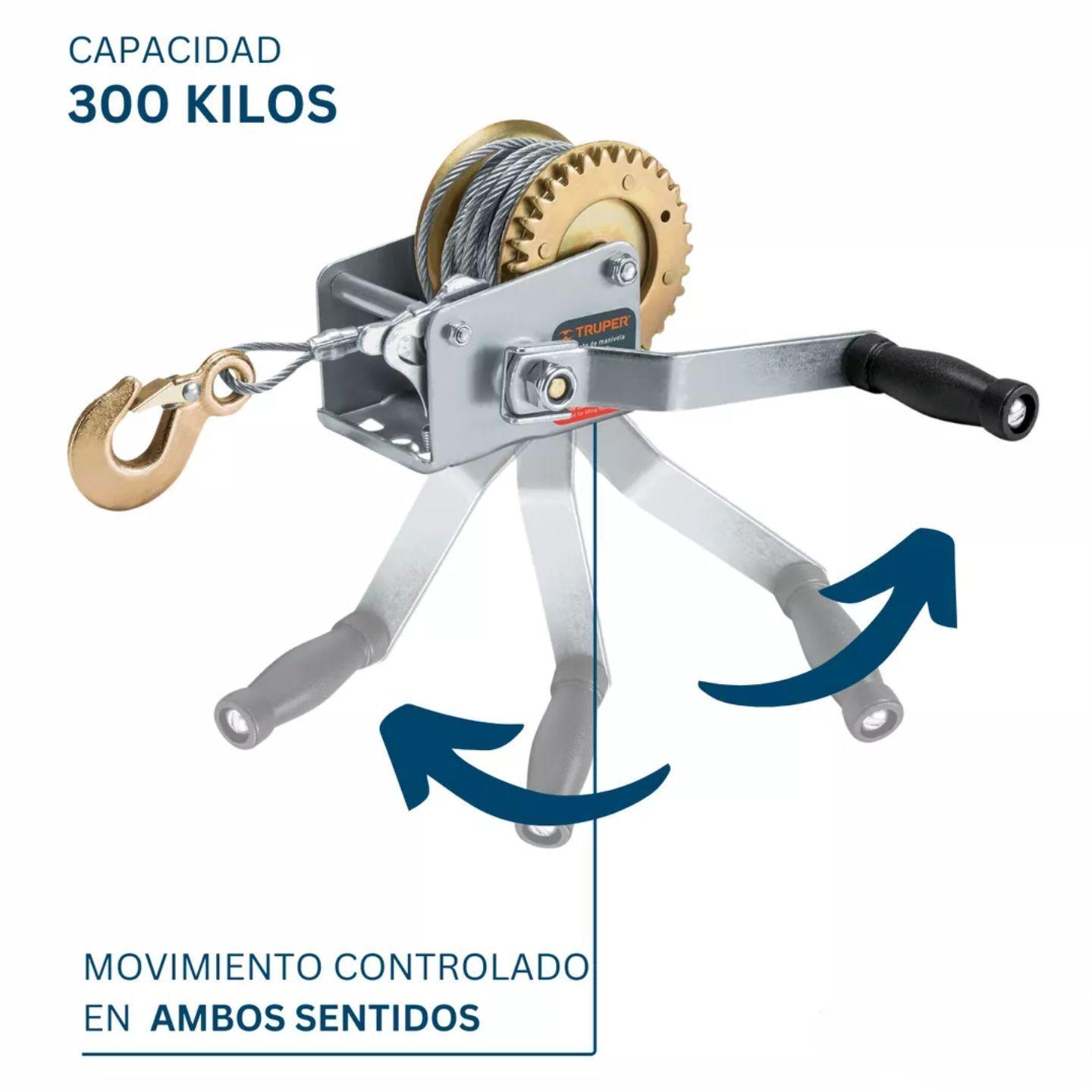 Winche Malacate Manual 300 Kg Truper-4