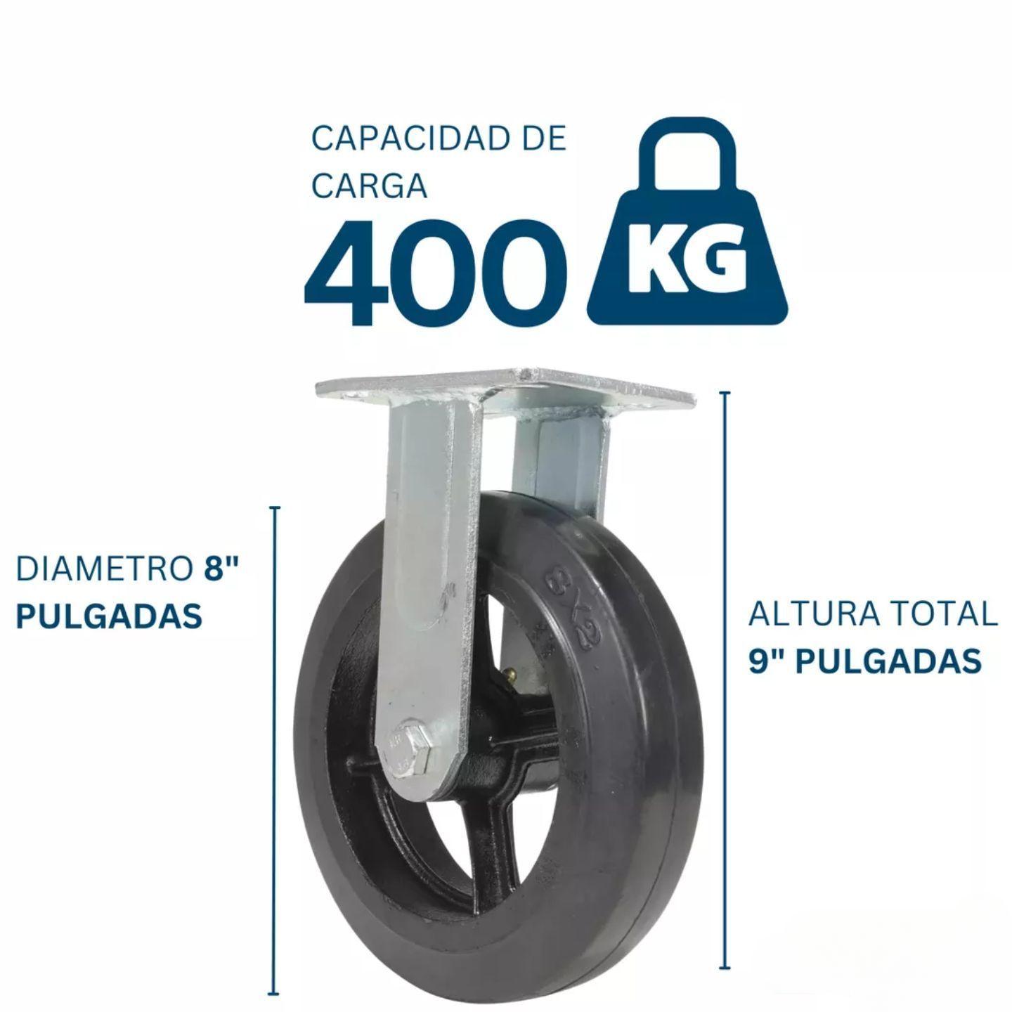 Rueda 8 Pulgadas 400 Kilos Fija Dicas-3