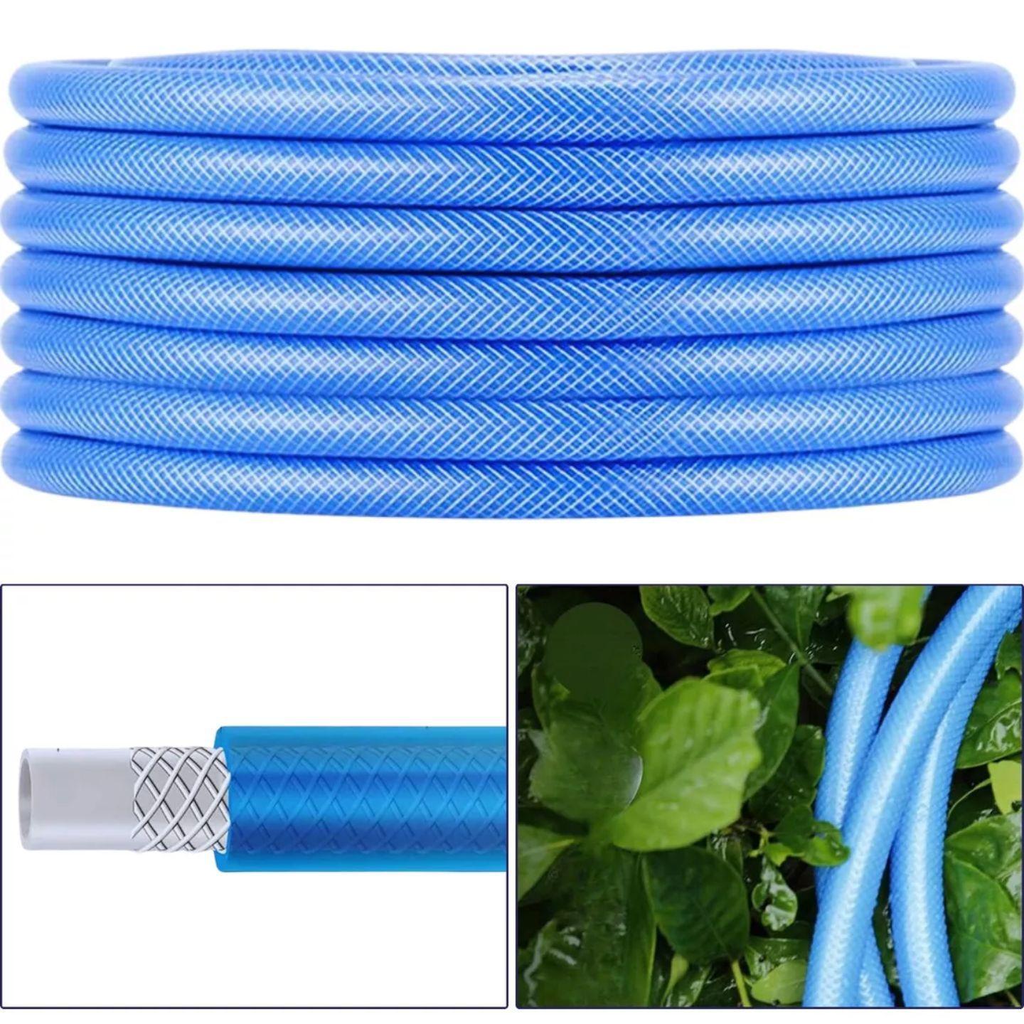 Manguera Para Jardin Con Malla Antitorsión 1/2 15 Metros Con Accesorios-4