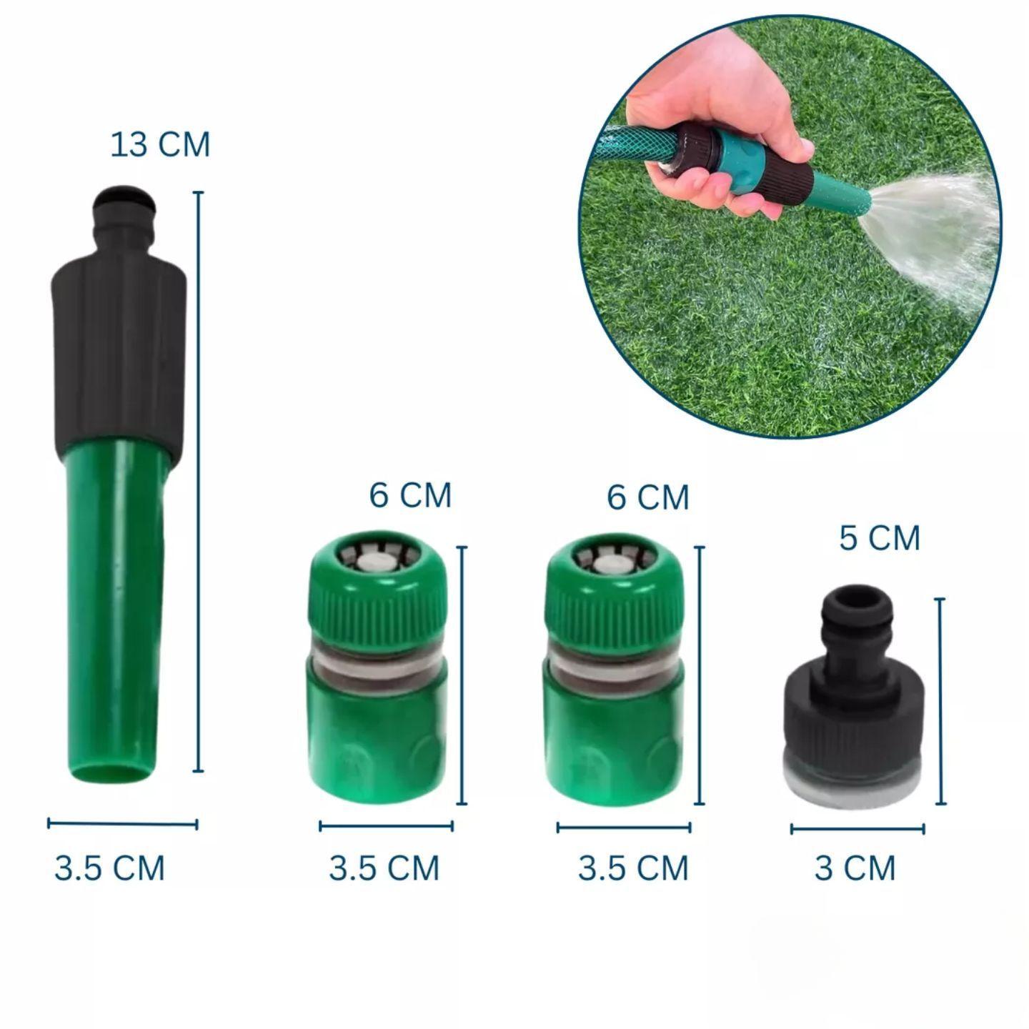 Manguera Jardín Con Malla 1/2 Pulgada 50 Metros Con Acoples Dicas-2
