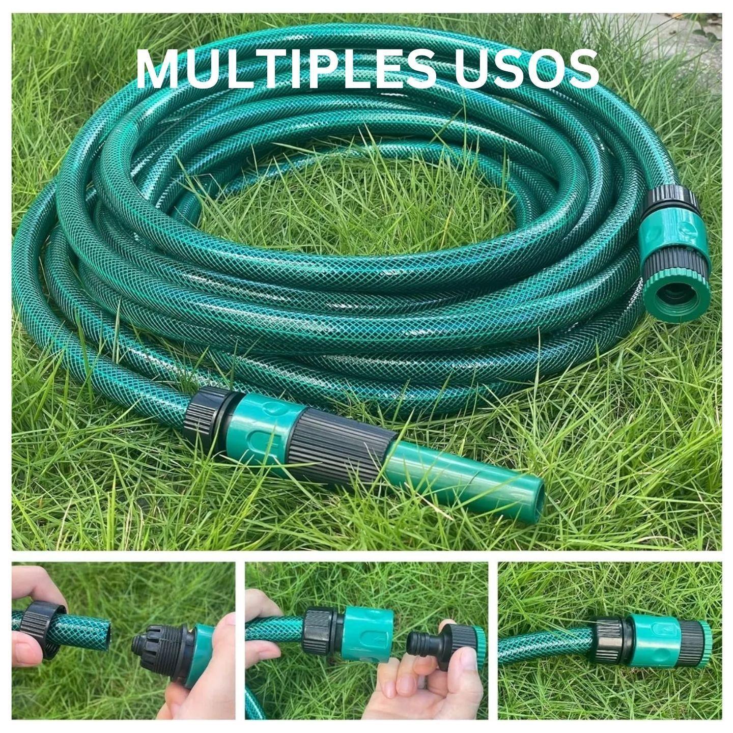 Manguera Jardín Con Malla 1/2 Pulgada 50 Metros Con Acoples Dicas-4
