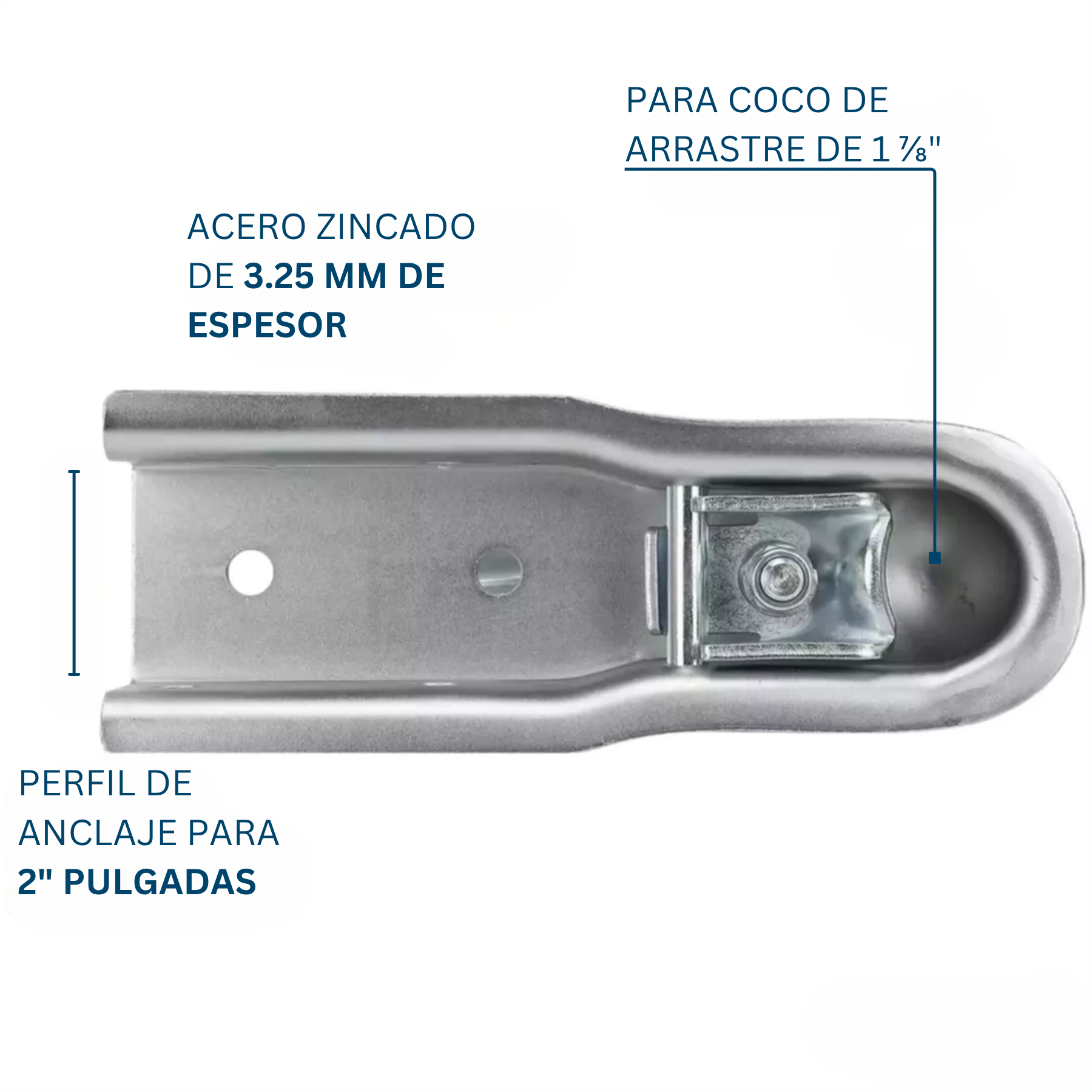 Mano De Acople Para Carro De Arrastre 1 7/8 Ferrawyy-3