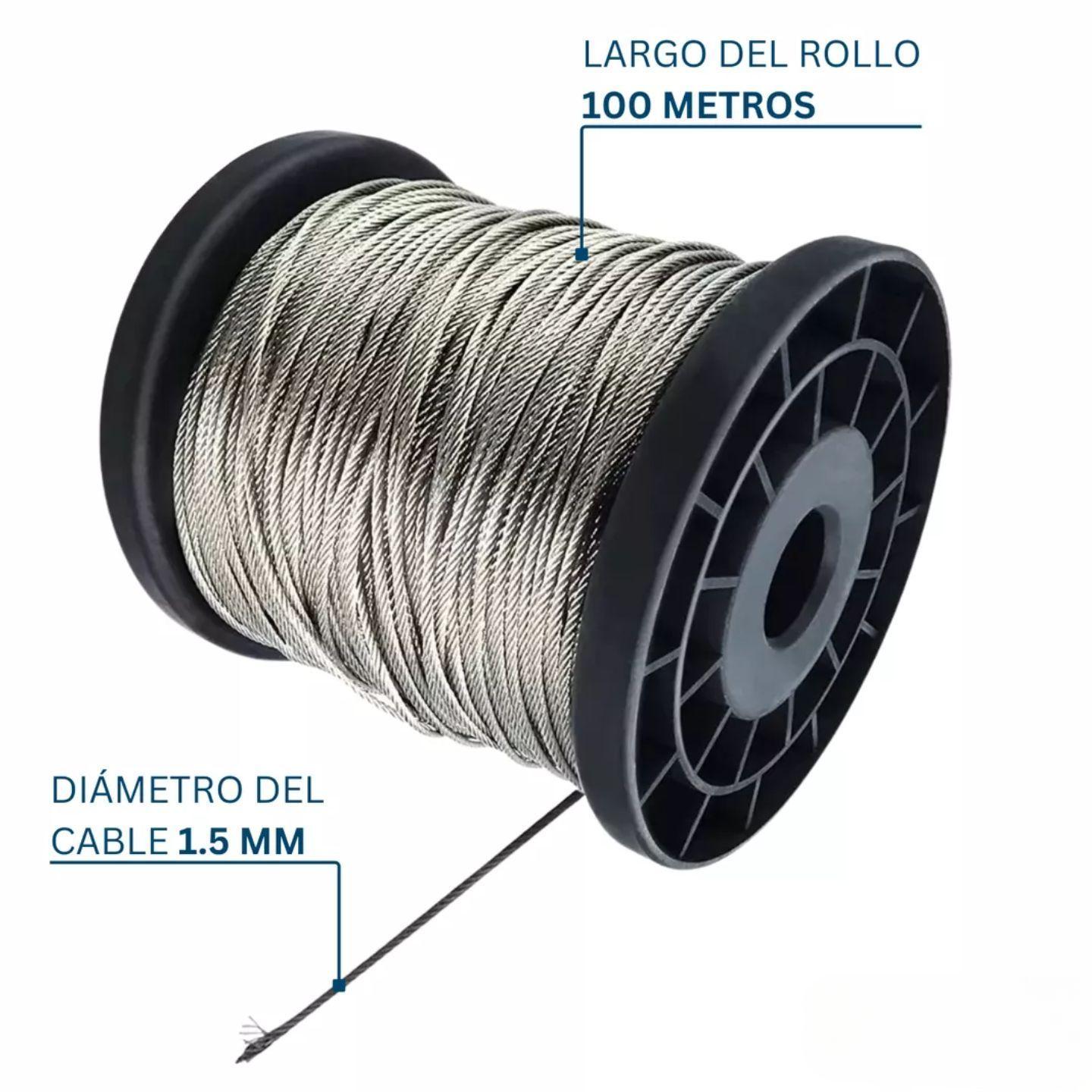 Piola De Acero Galvanizado 1.5 Mm 100 Metros Dicas-3