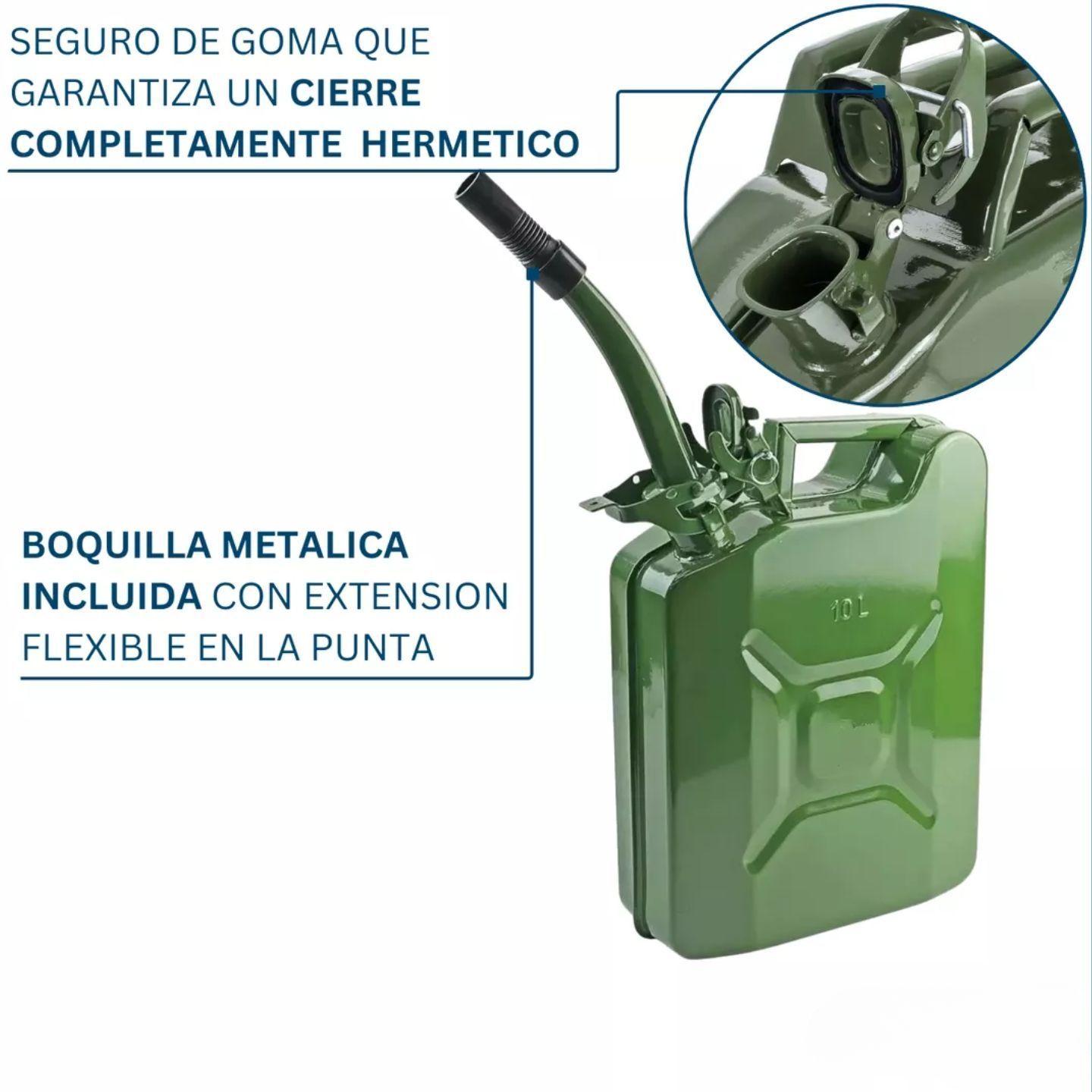 Bidón Metálico 10 Litros Combustible Jaque-3