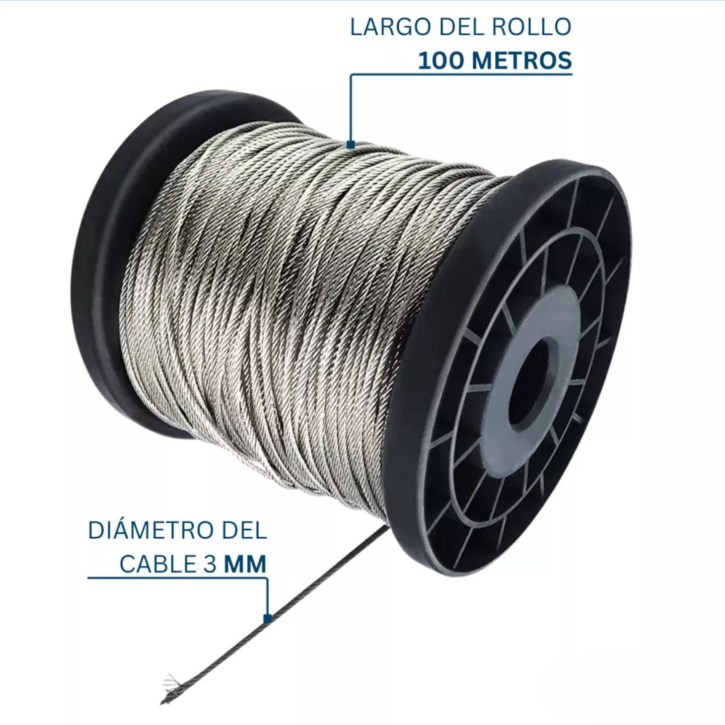 Piola De Acero Galvanizado 3 Mm 100 Metros Dicas-2