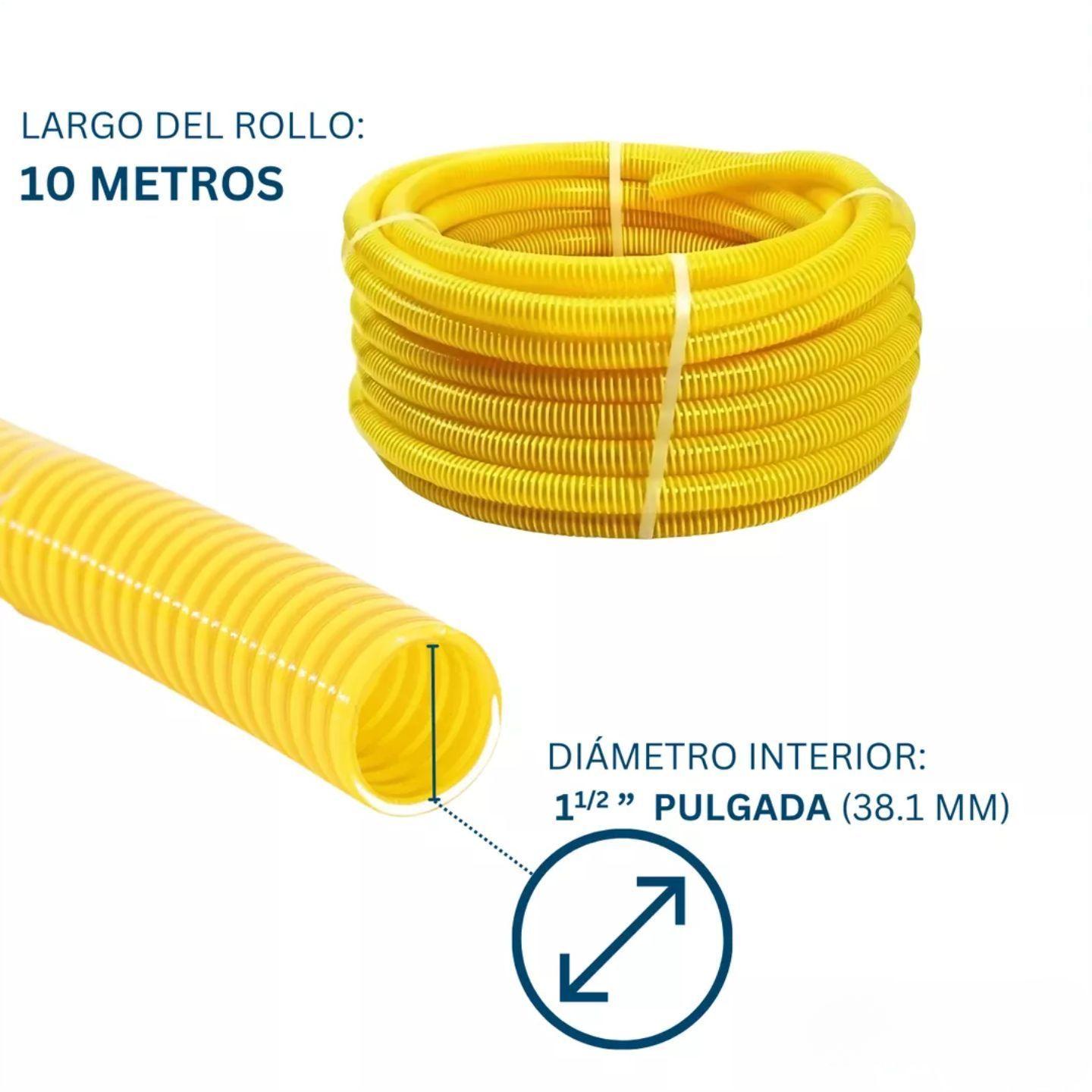 Manguera De Succión Motobomba 1 1/2 Pulgada 10 Metros Ferretools-3