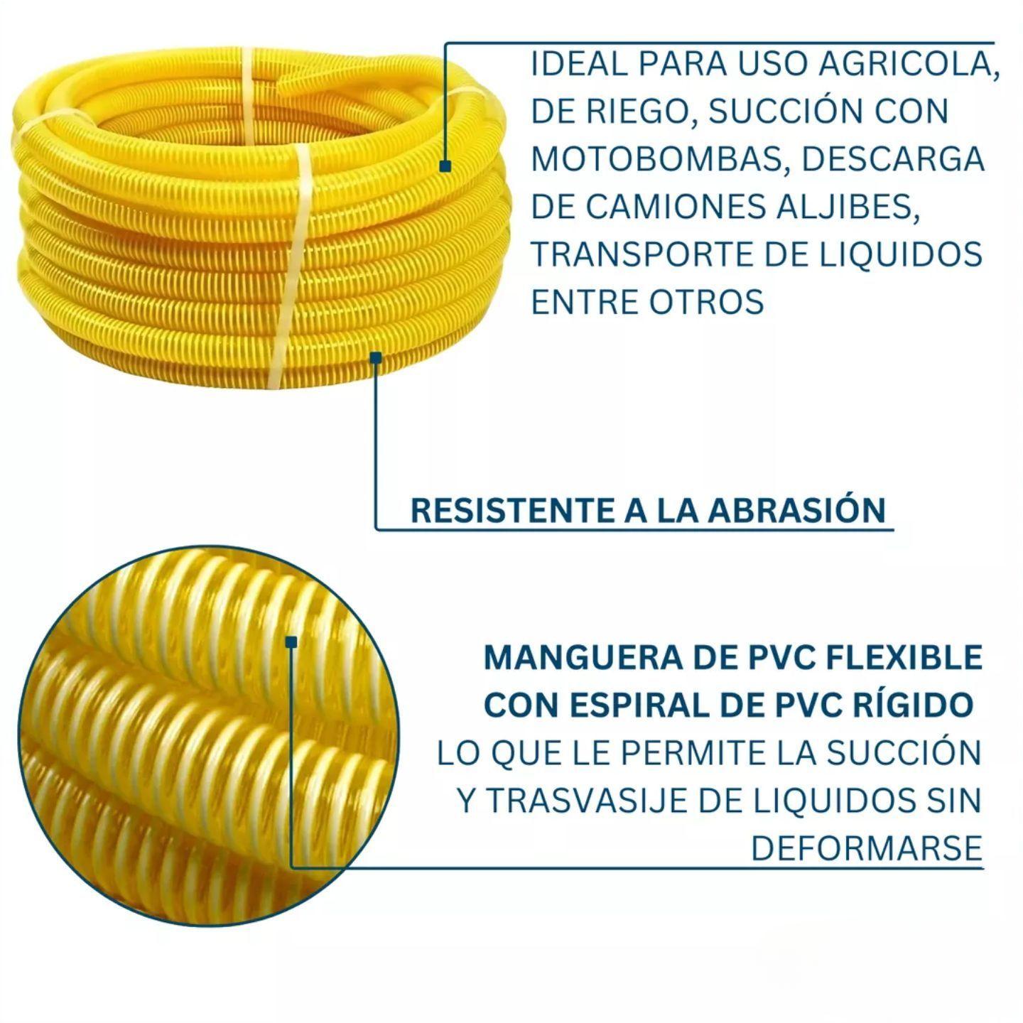 Manguera De Succión Motobomba 1 1/2 Pulgada 10 Metros Ferretools-4