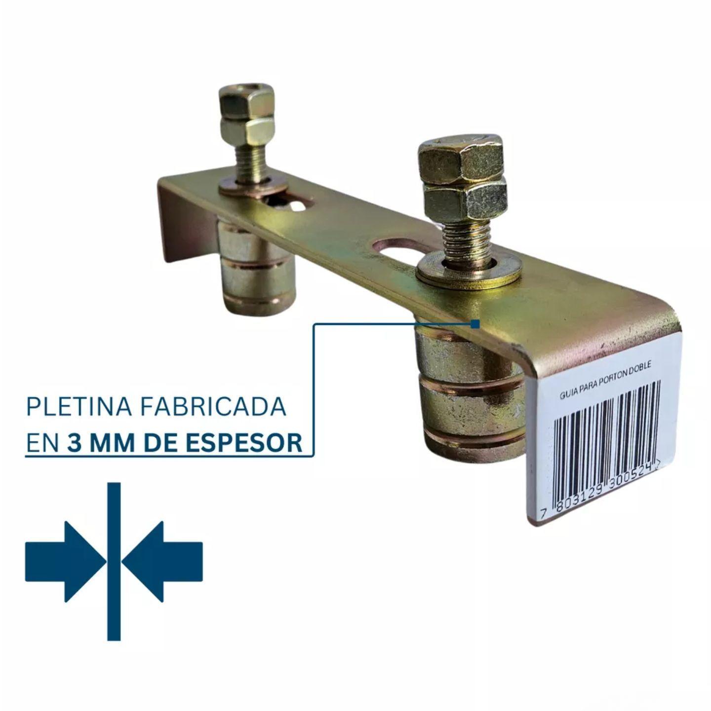 Guía Portón Corredizo Doble Metálica Dicas-2