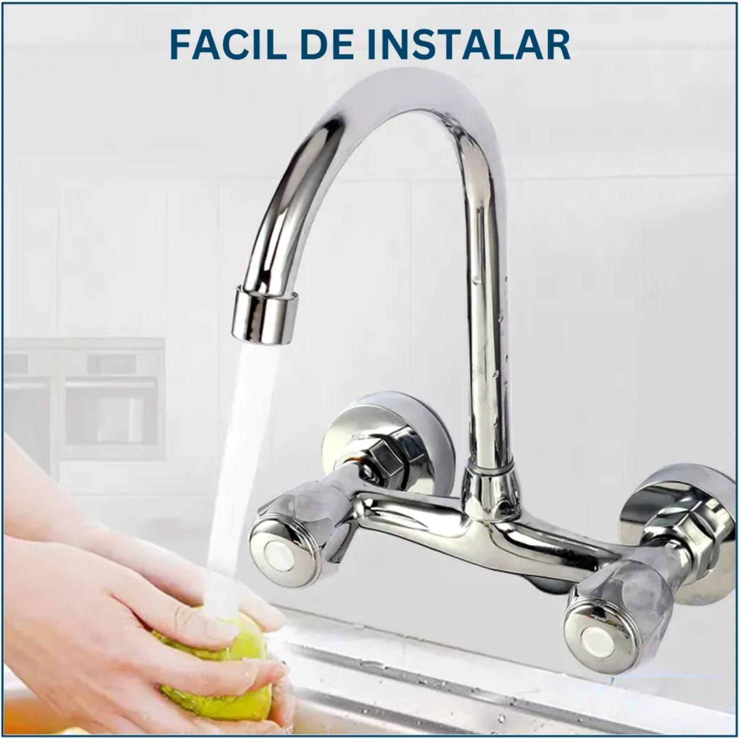 Llave Lavaplatos Al Muro Aurora Aquakit-7
