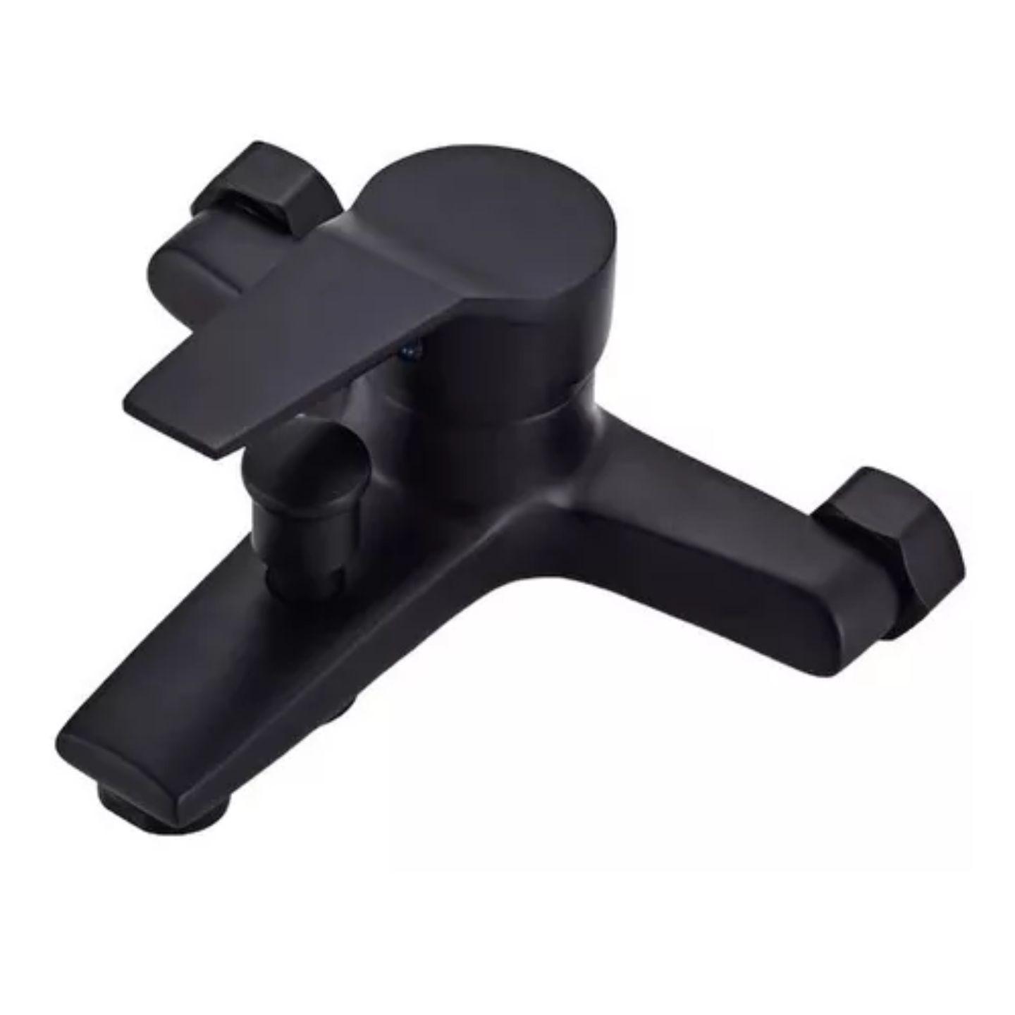 Llave Monomando Ducha Tina Negra Con Accesorios Ferretools-2