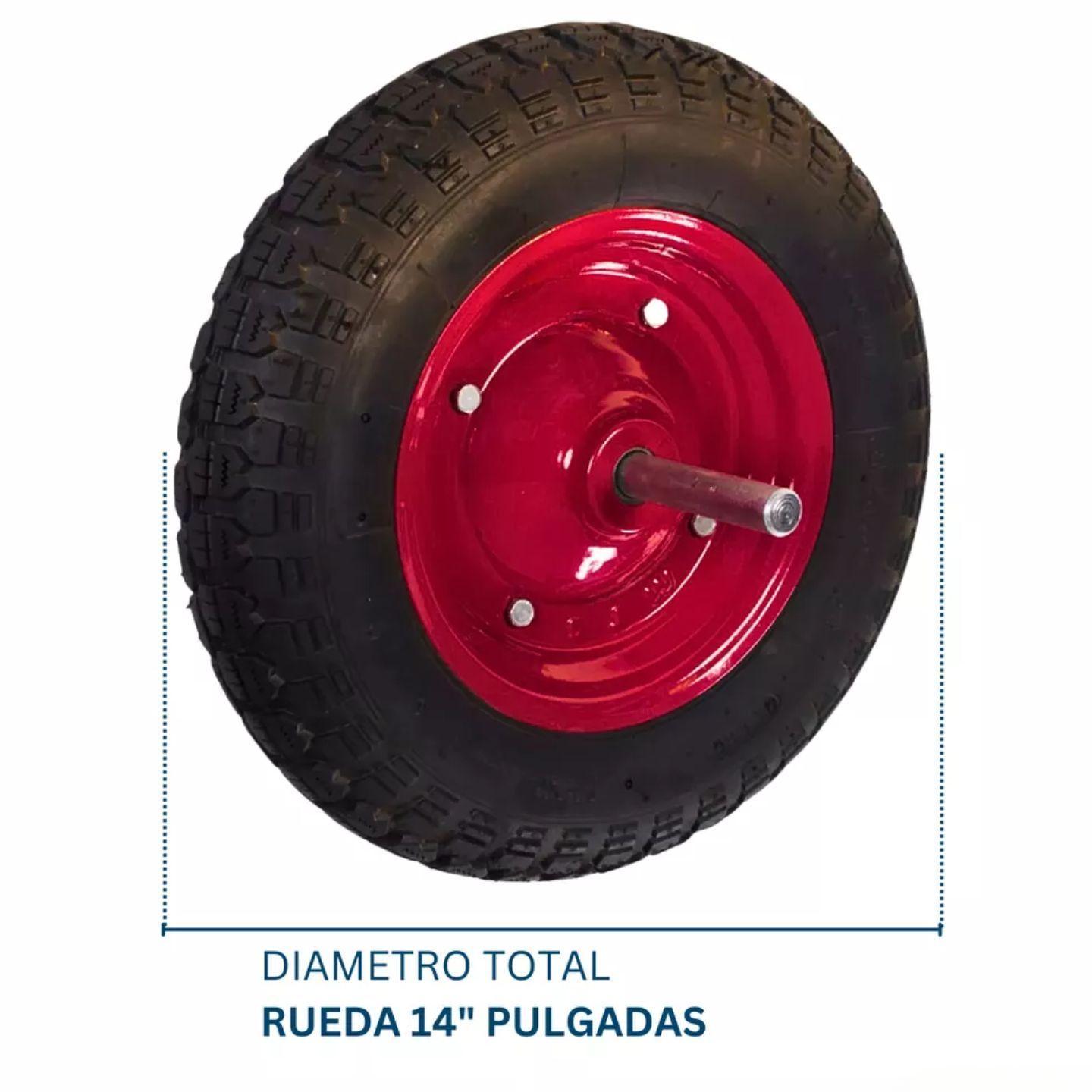 Rueda De Carretilla Maciza Con Eje 3.50 8 Dicas-4