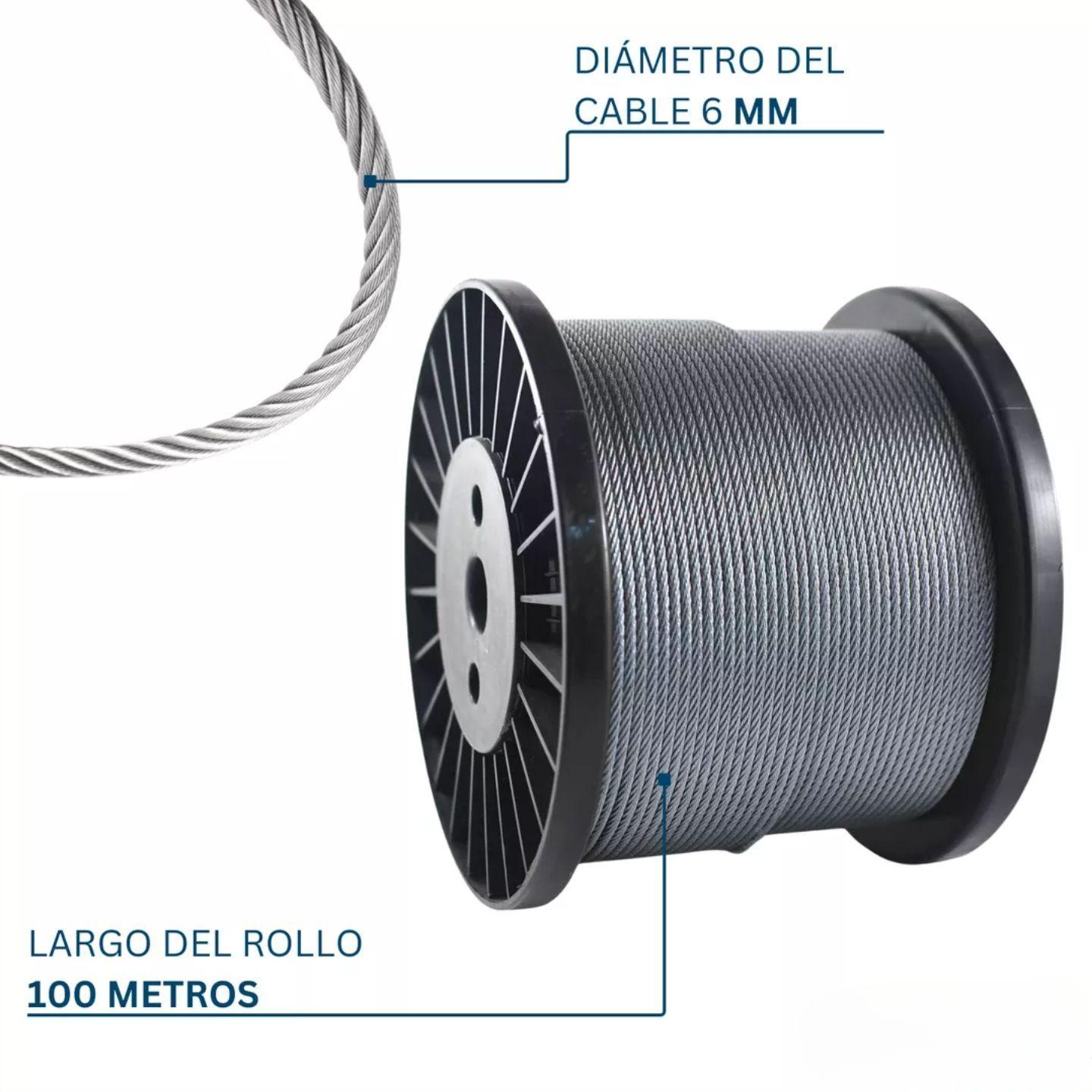 Piola De Acero Galvanizado 6 Mm 100 Metros Dicas-2