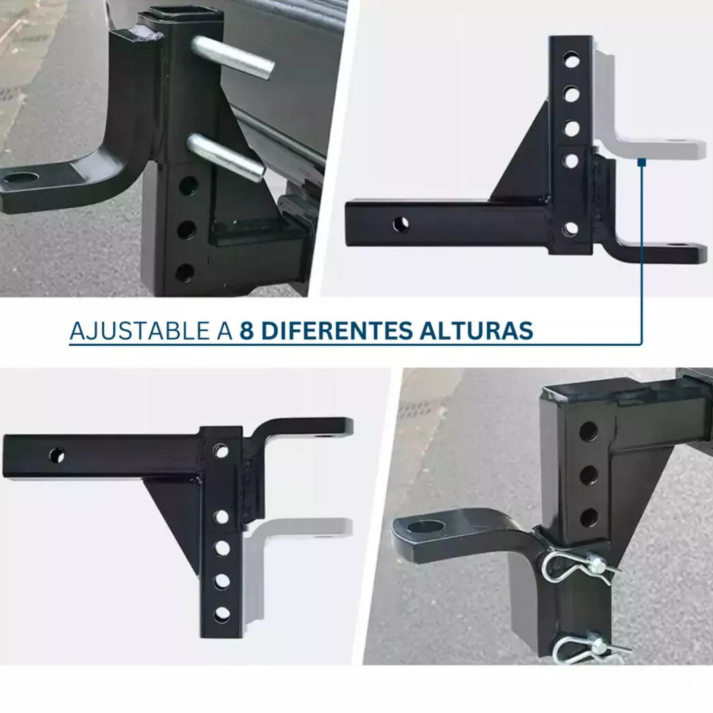 Enganche Remolque Carro De Arrastre Regulable en Altura Con Coco De Arrastre 2" Ferrawyy-4