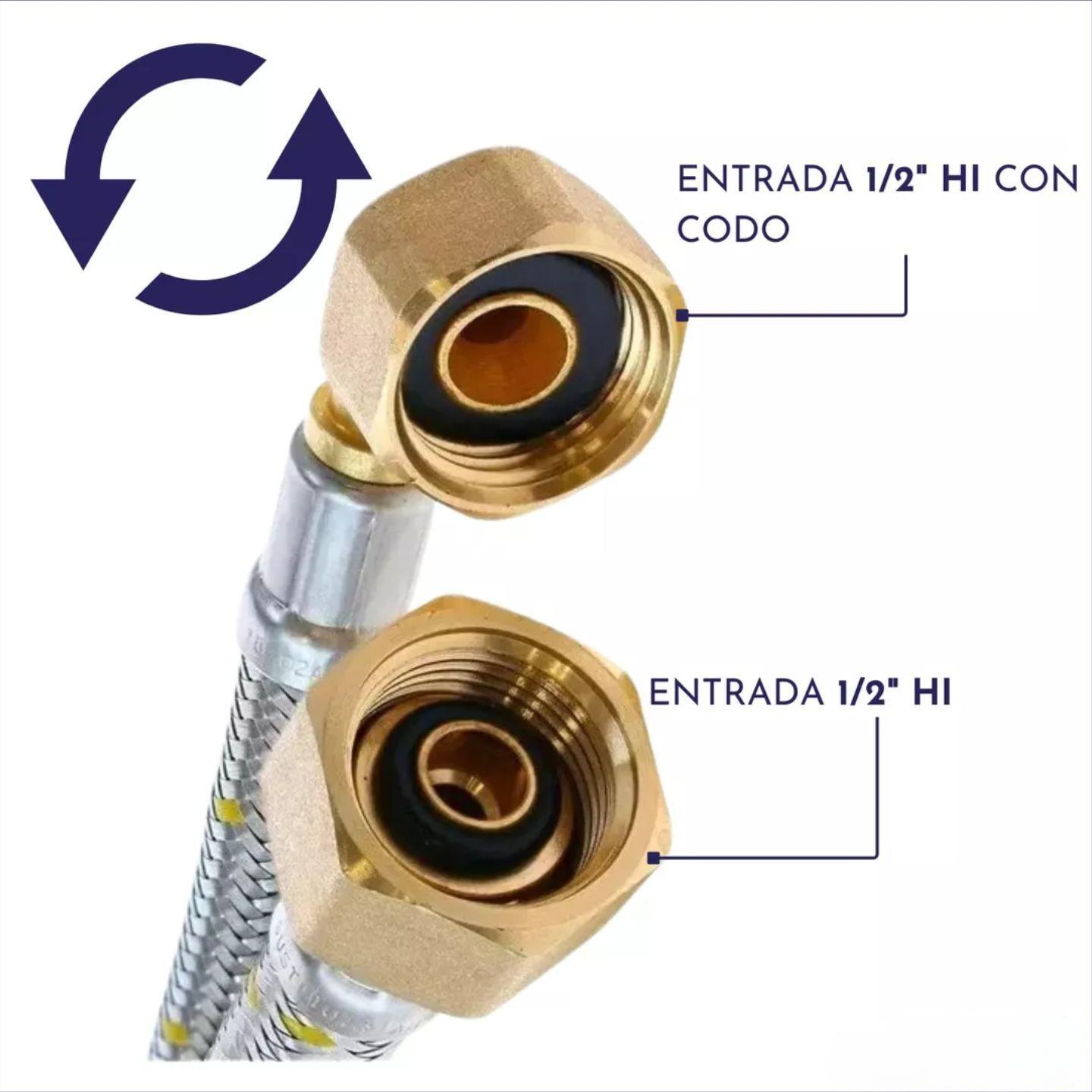 Flexible De Gas Con Codo Certificado Sec 1/2 Hi X 1/2 Hi Sercogas-3