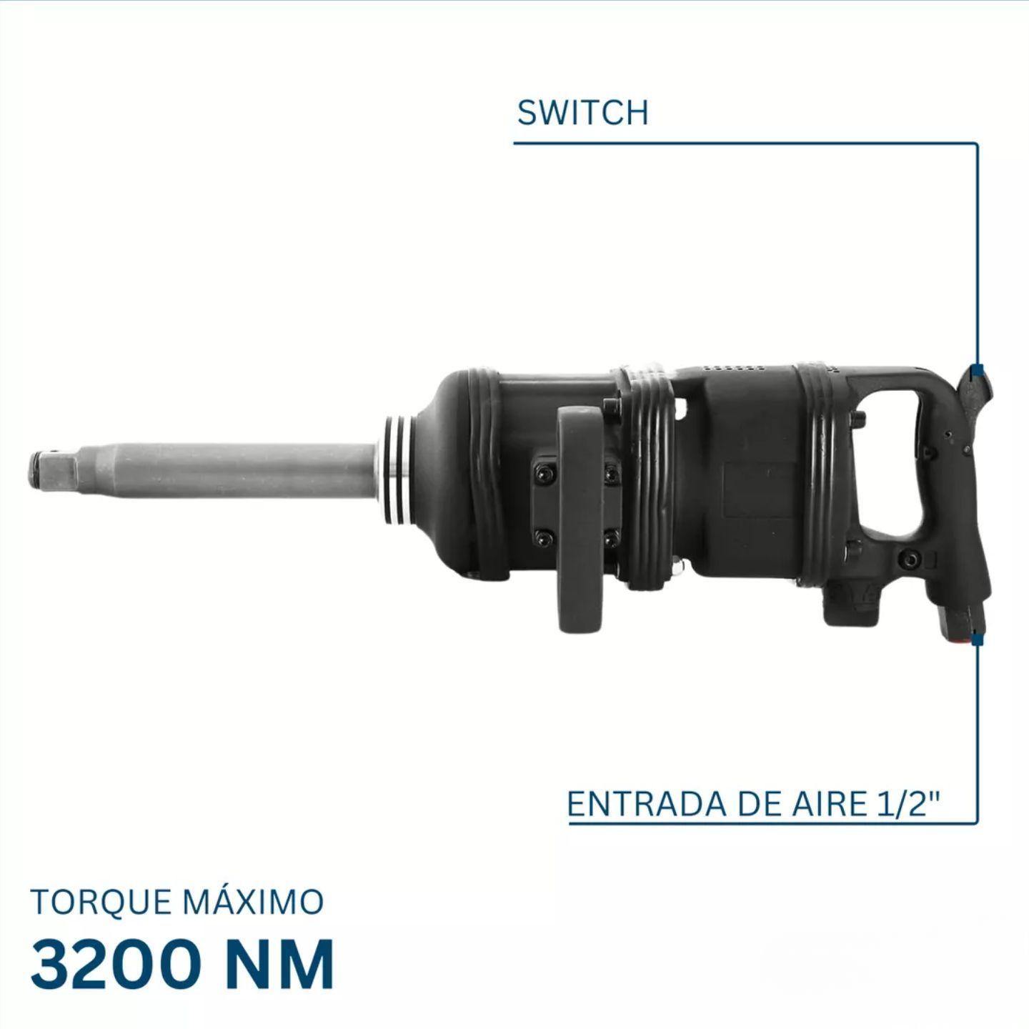Pistola De Impacto Neumática 1 Pulgada 3200 NM Ferton-2