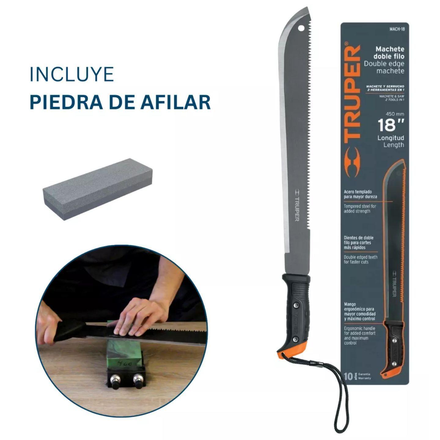 Machete Con Serrucho Truper Mas Piedra De Afilar-3