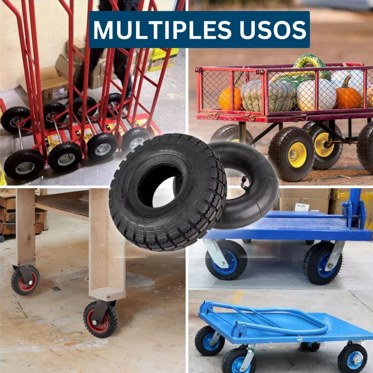 Set Neumáticos Con Cámara 10 Pulgadas 2 Unidades Dicas-3