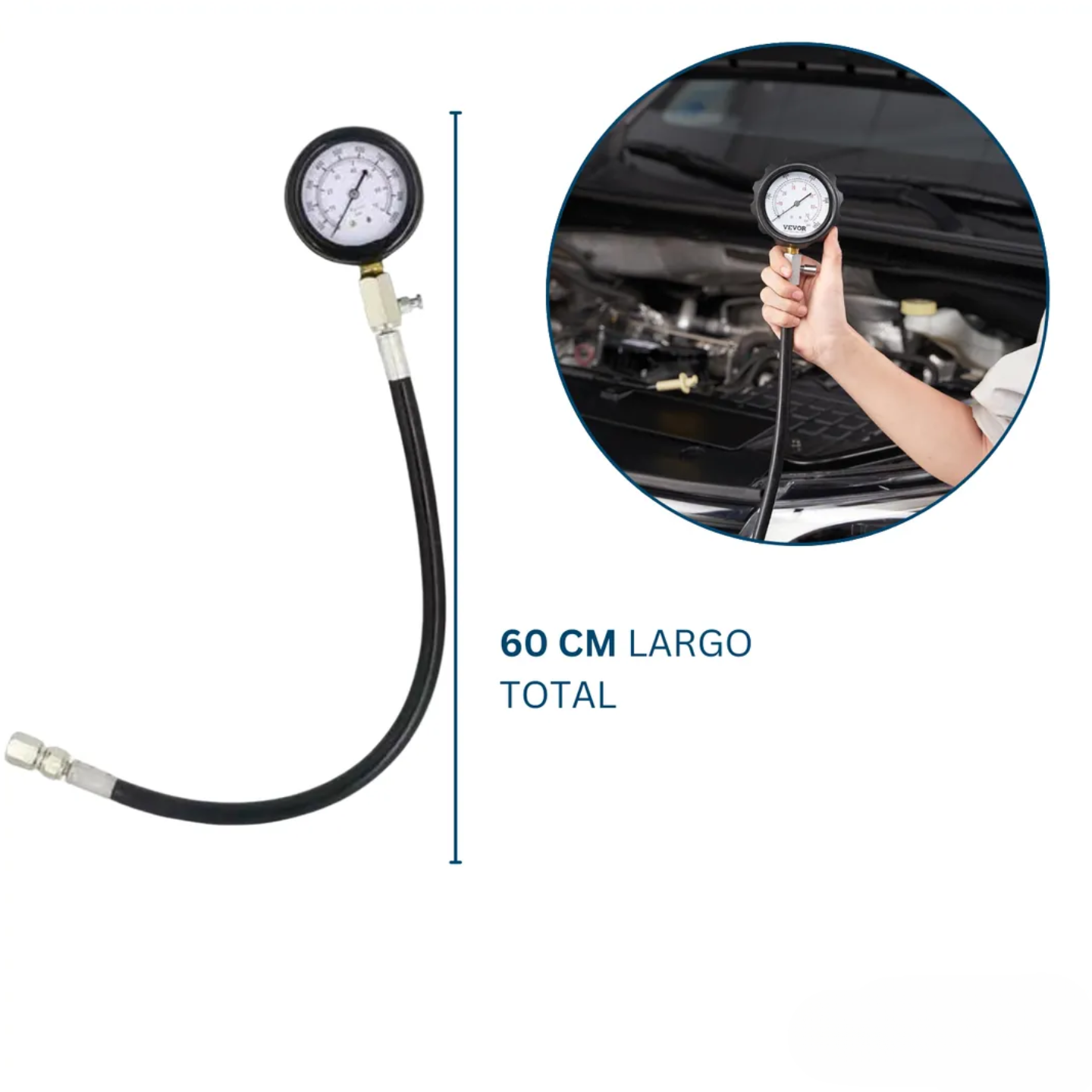 Medidor de Presión Compresimetro Para Vehiculos Diesel Torxmeter-5