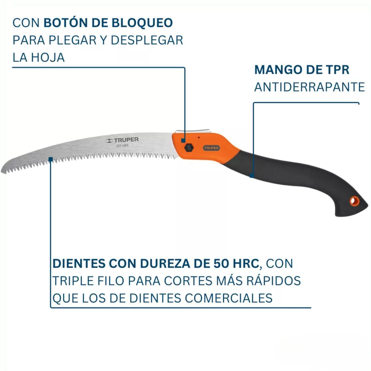 Serrucho Para Podar Arboles Camping Plegable Truper-3