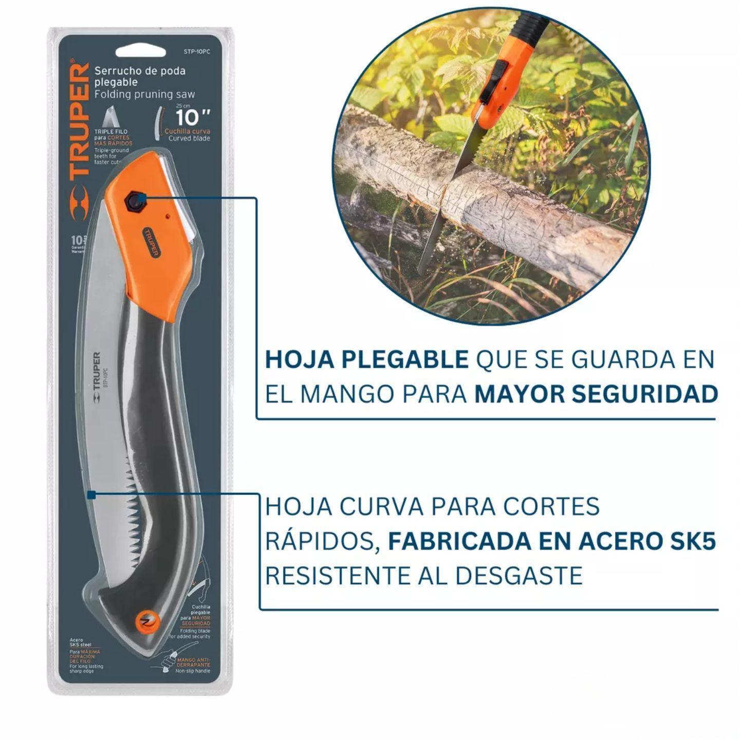 Serrucho Para Podar Arboles Camping Plegable Truper-4