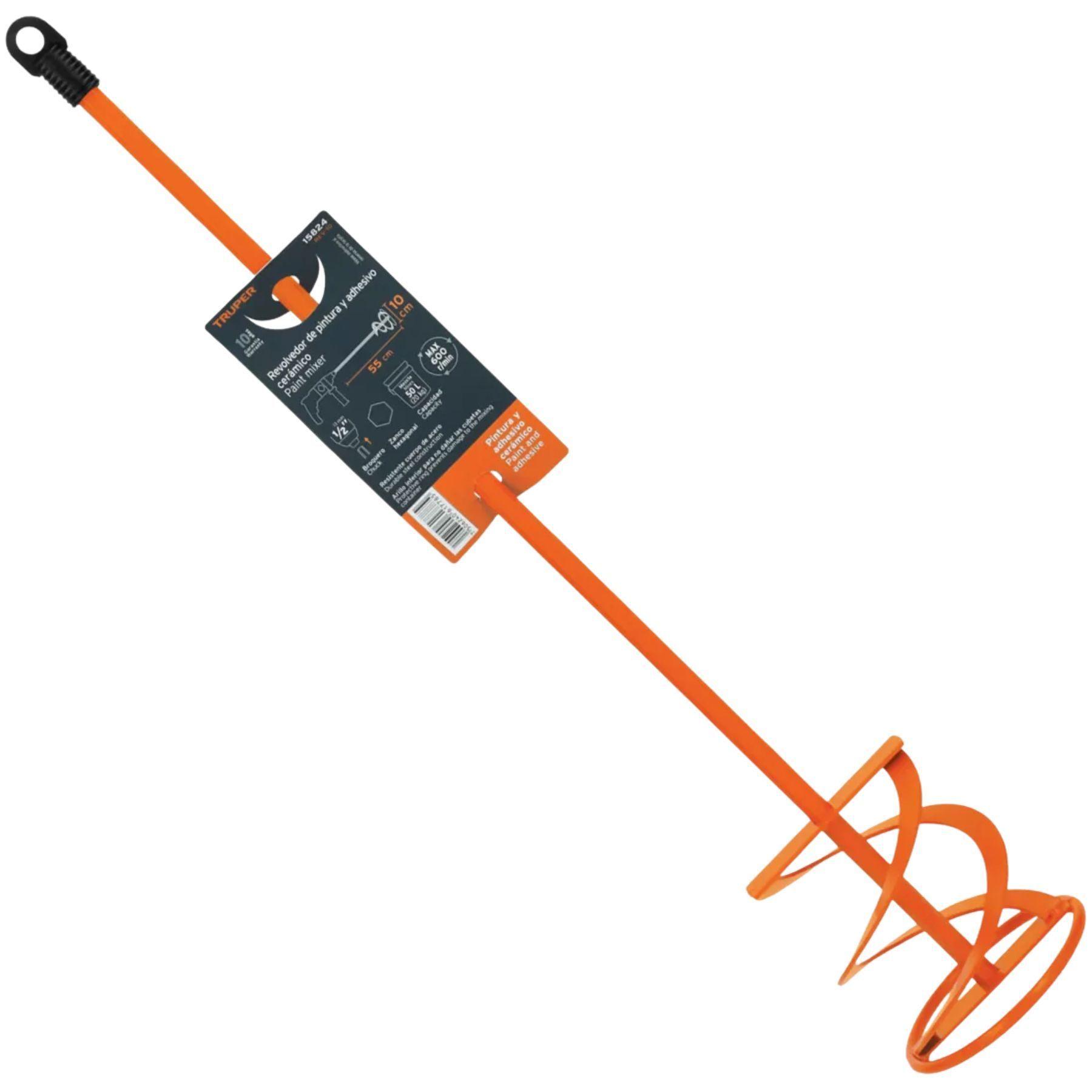 Revolvedor De Mezcla Pintura Bekron y Cemento 55 Cm Truper-0