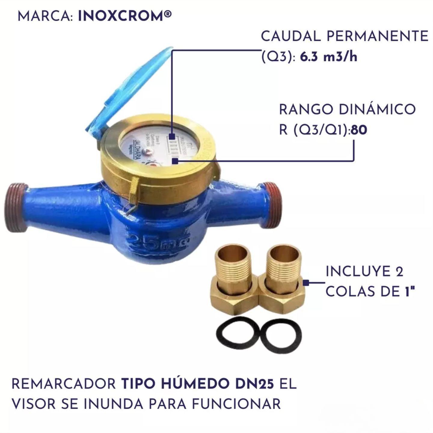 Medidor Remarcador De Agua 1 Pulgada Inoxcrom-4