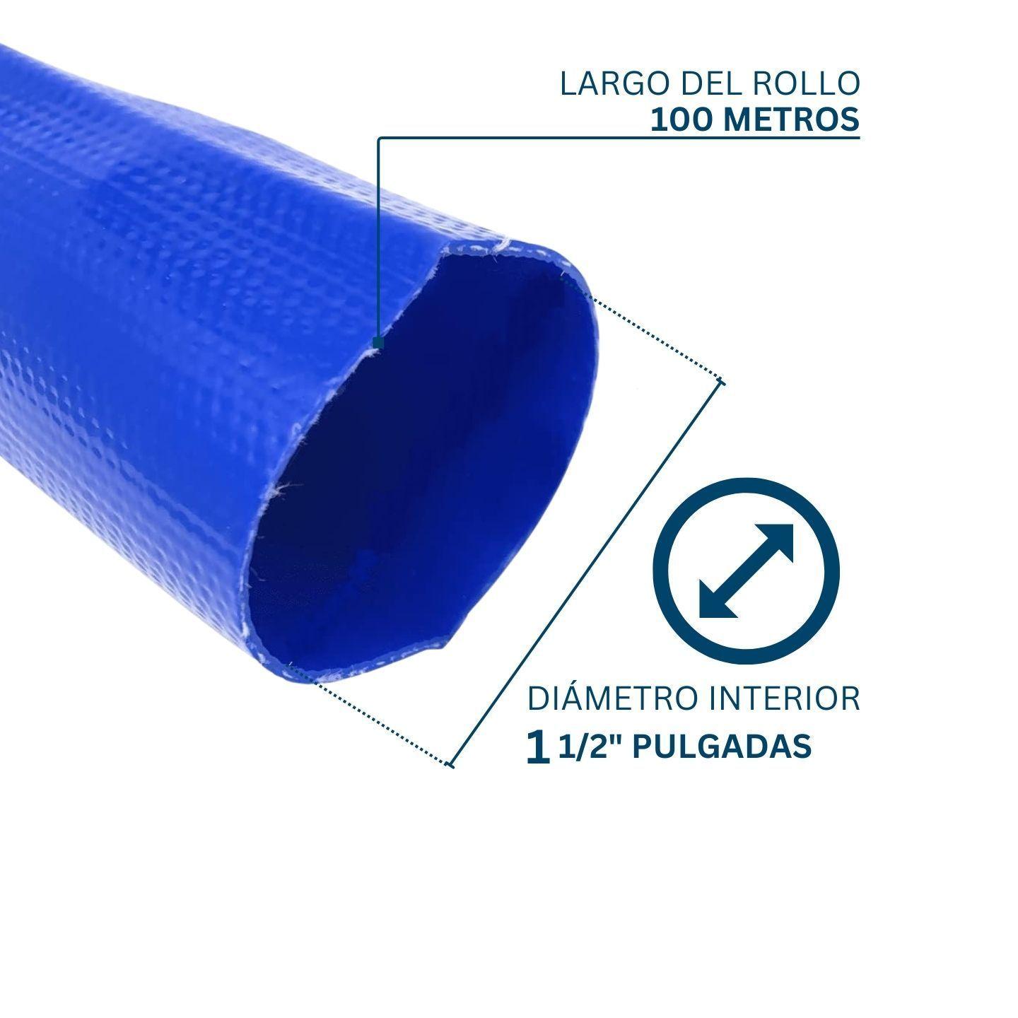 Manguera Plana Lay Flat 1 1/2 Pulgadas 100 Metros Dicas-4
