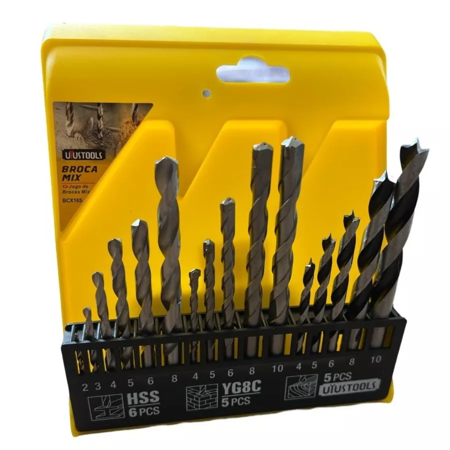 Brocas Para Metal Madera Concreto 16 Piezas Uyustools-2