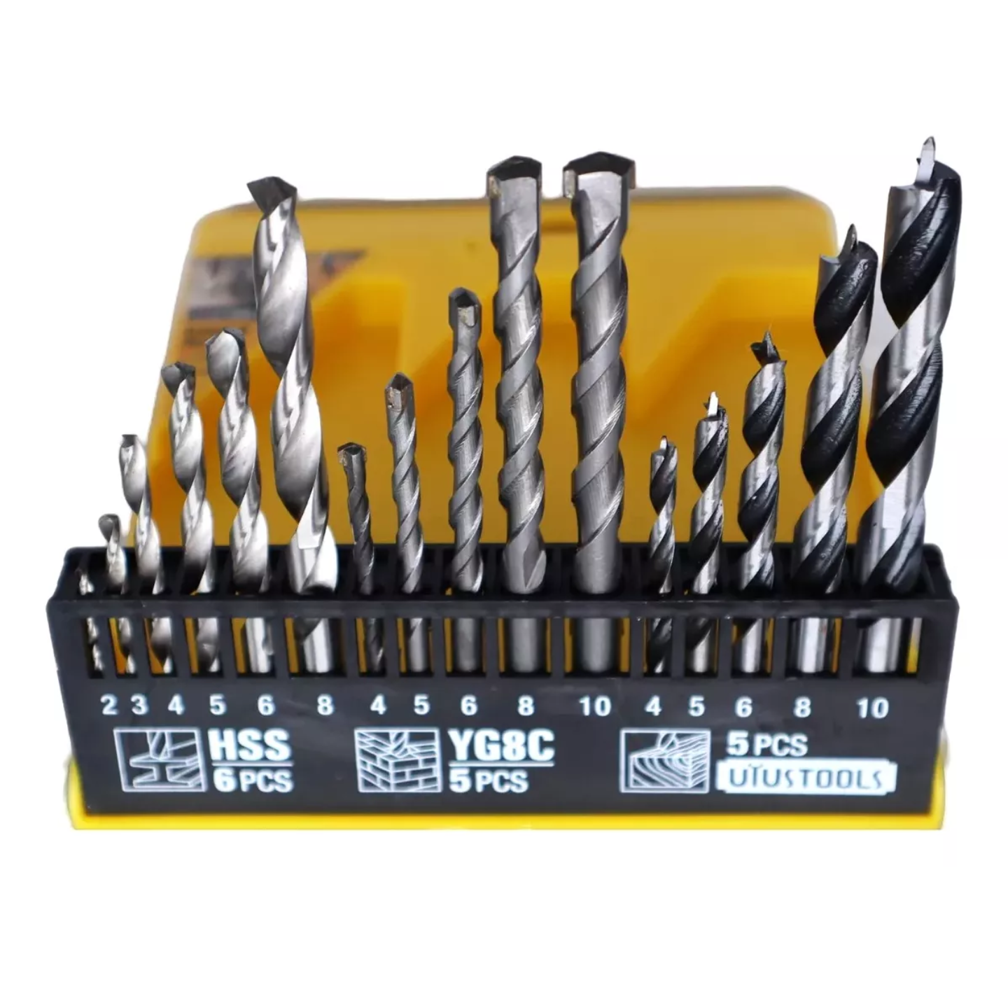 Brocas Para Metal Madera Concreto 16 Piezas Uyustools-3