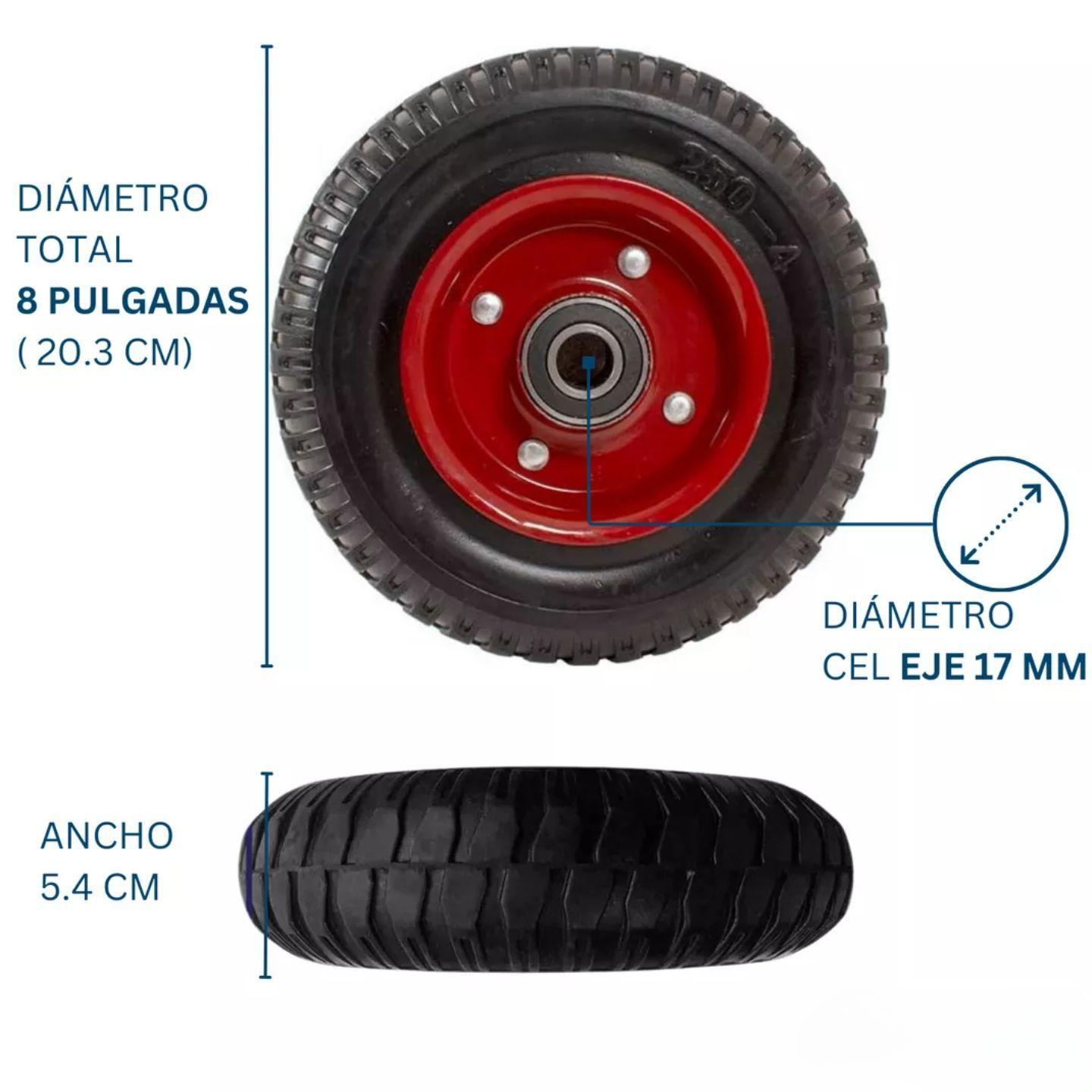 Ruedas Para Carro Macizas 8 Pulgadas Dicas-3