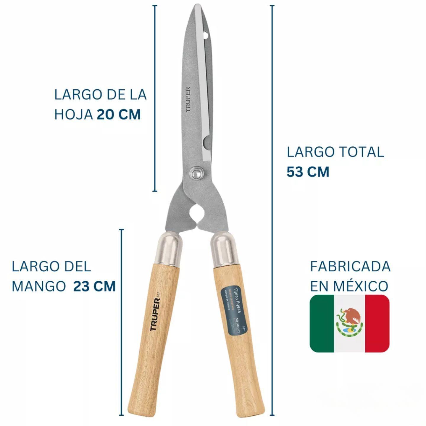 Tijera Para Cortar Pasto Mango De Madera Truper-4