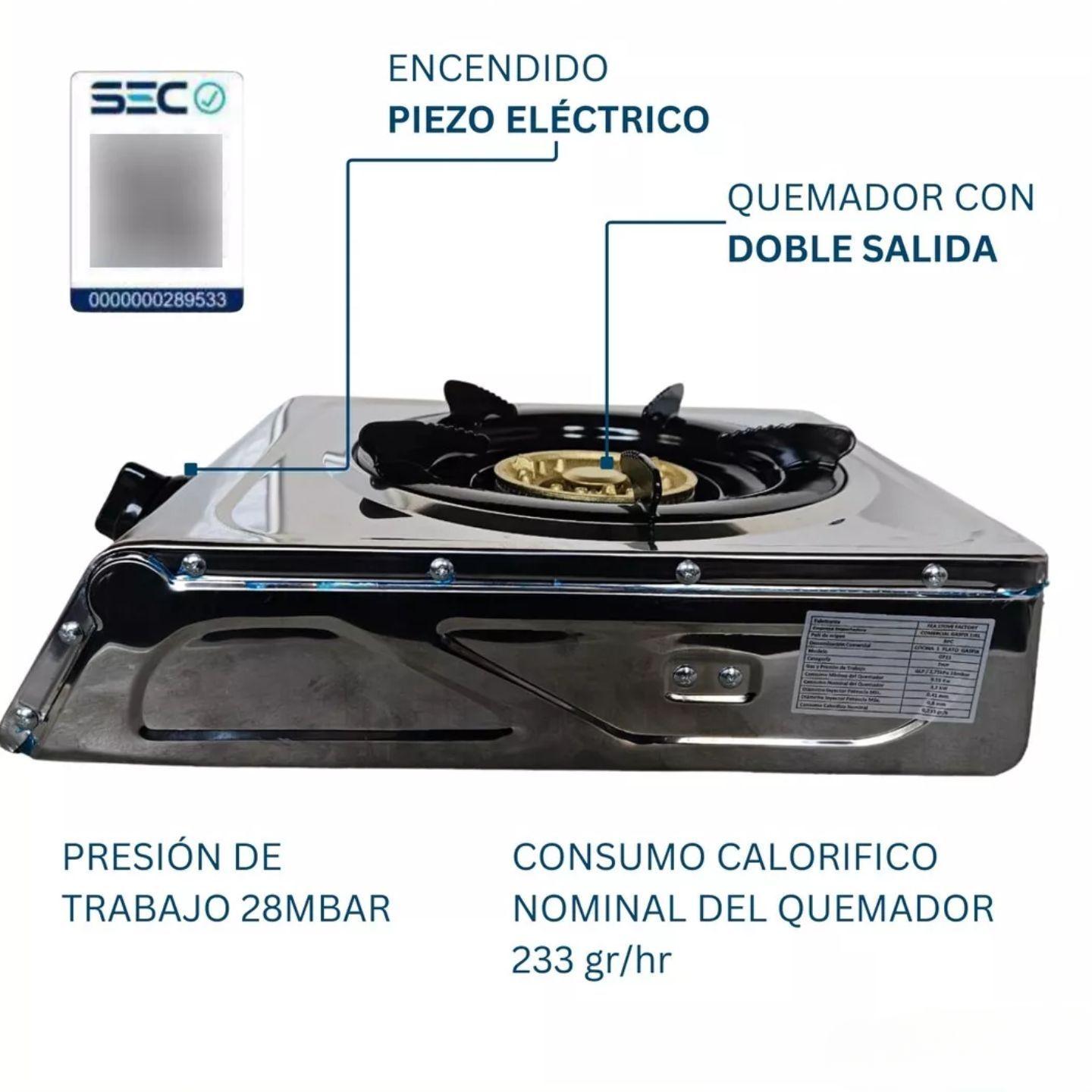 Cocinilla A Gas Para Camping 1 Plato Certificada Sercogas-2