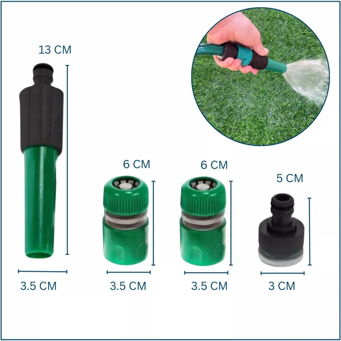 Manguera Jardín Flexible 1/2 Pulgada 50 Metros Con Acoples Dicas-4