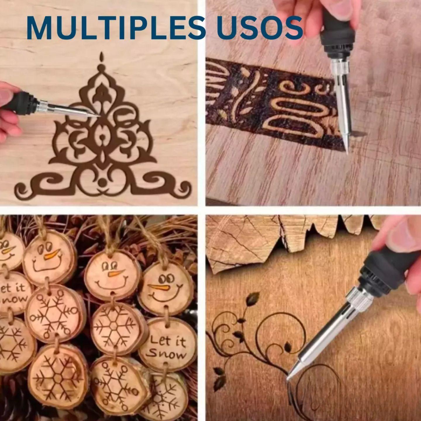 Pirograbador Cautin Para Madera Cuero 22 Puntas Uyustools-5