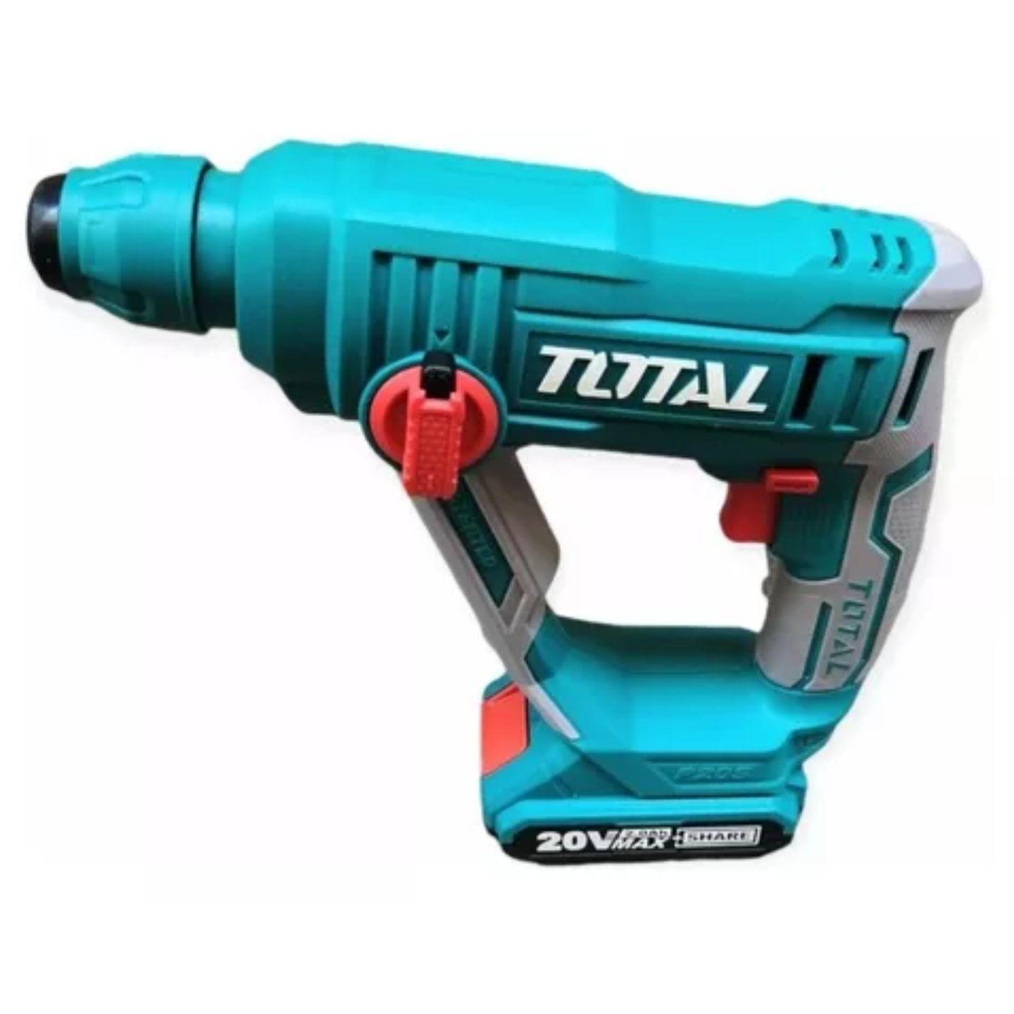 Kit Rotomartillo Inalámbrico 20V Mas Taladro Inalámbrico Con Cargador y Dos Baterías Total-2