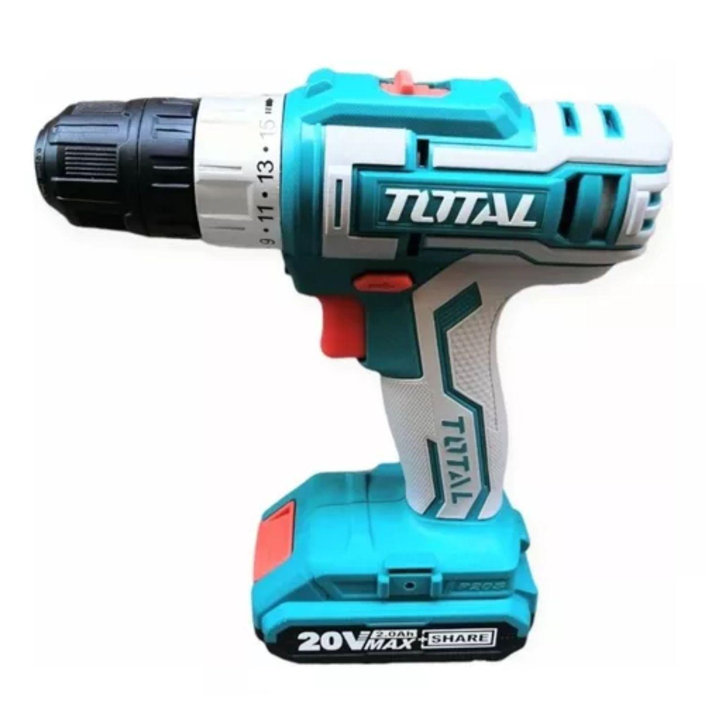 Kit Rotomartillo Inalámbrico 20V Mas Taladro Inalámbrico Con Cargador y Dos Baterías Total-3
