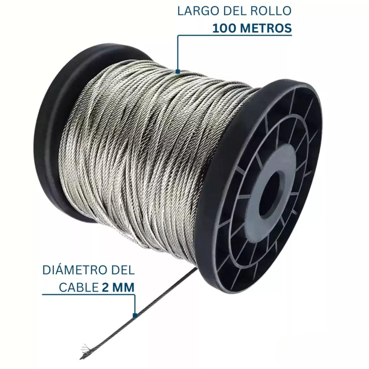 Piola De Acero Galvanizado 2 Mm 100 Metros Dicas-3