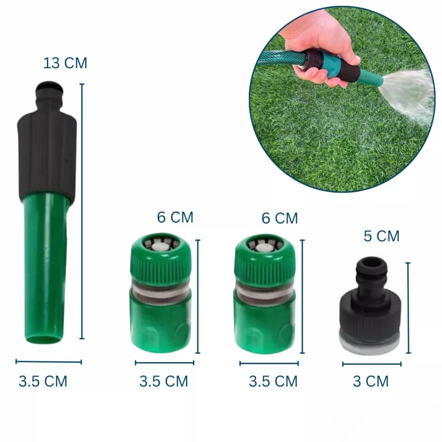 Manguera Jardín Con Malla 1/2 Pulgada 10 Metros Con Acoples Dicas-3